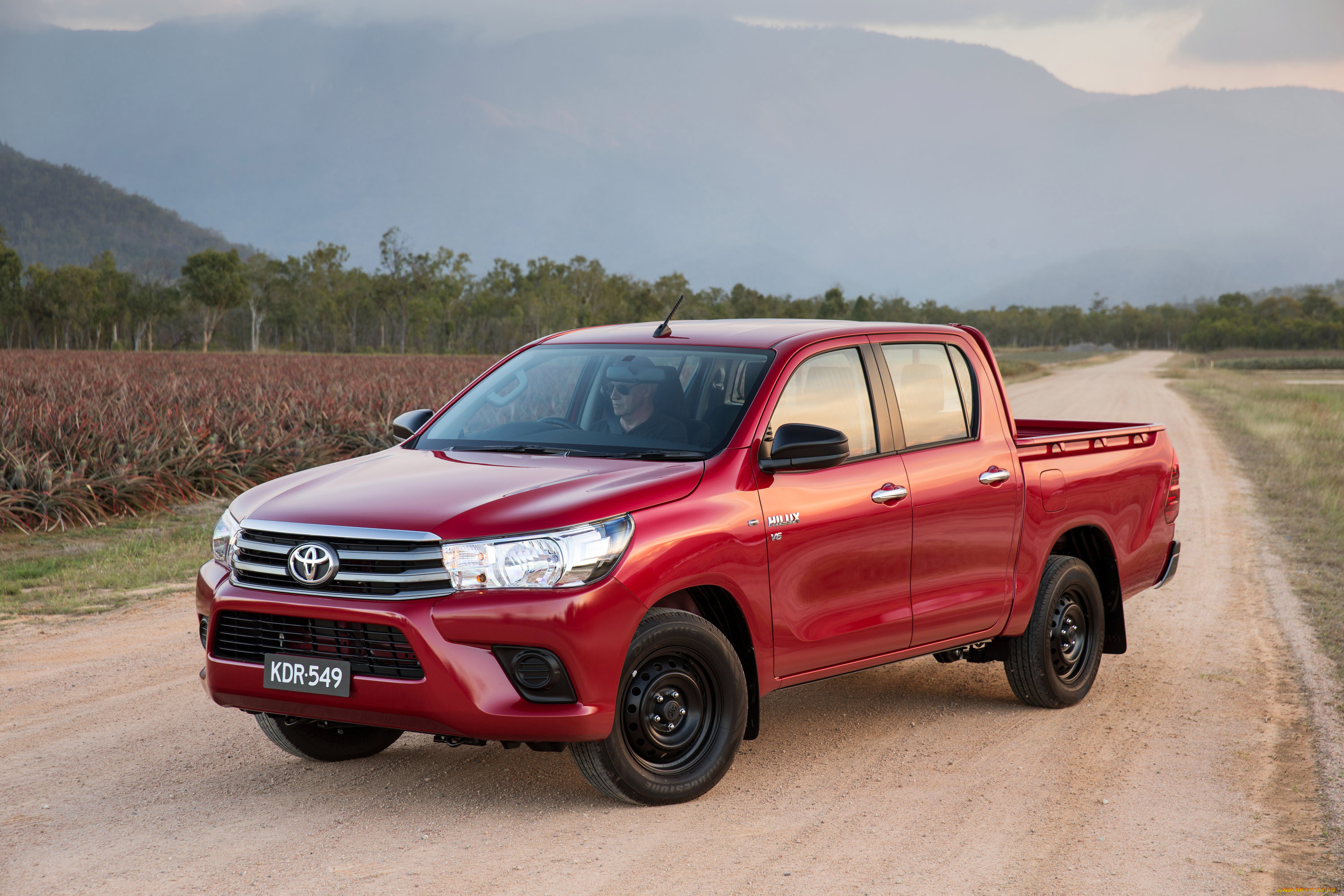 автомобили, toyota, 4x2, красный, double, 2015г, au-spec, cab, hilux, sr