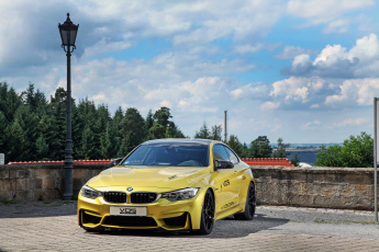 Картинка автомобили bmw vos m4 coupе f82 2015г желтый