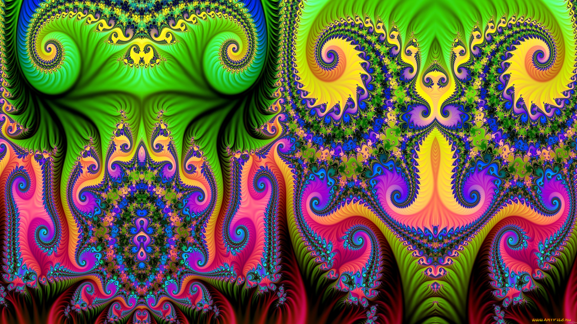 3д, графика, фракталы, , fractal, цвет, фон, узор