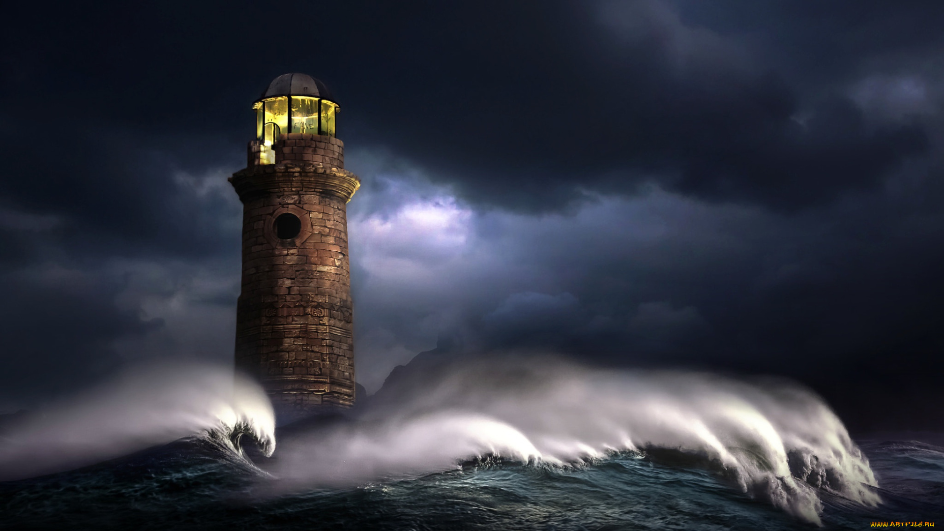 природа, маяки, маяк, шторм, волна, буря, брызги, мощь, ураган, непогода, ветер, стихия, сила, океан, море, вода