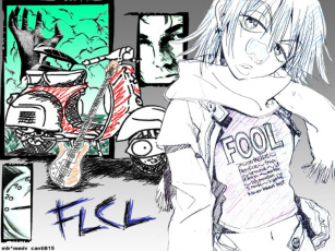 Картинка аниме flcl