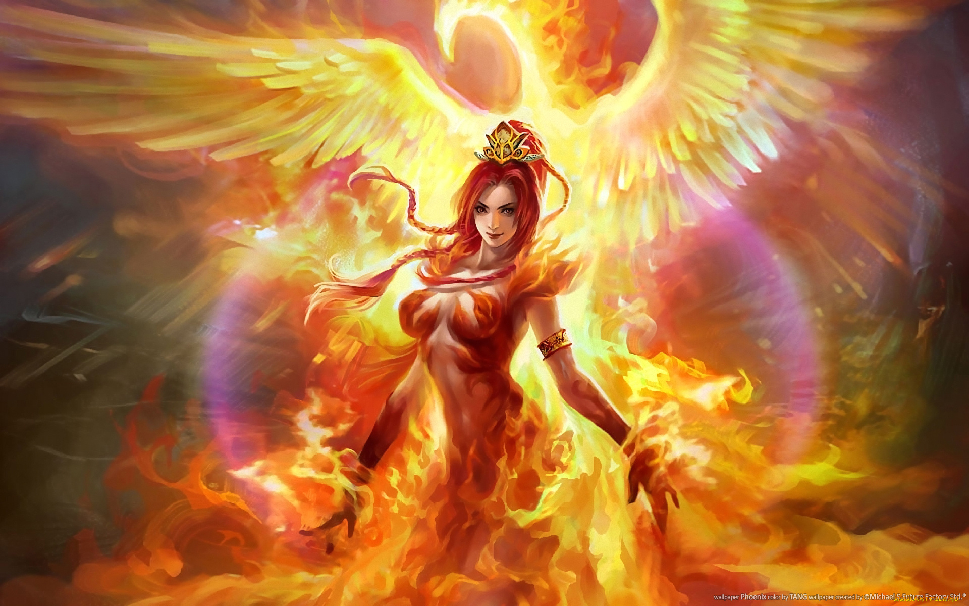 phoenix, by, tang, фэнтези, маги