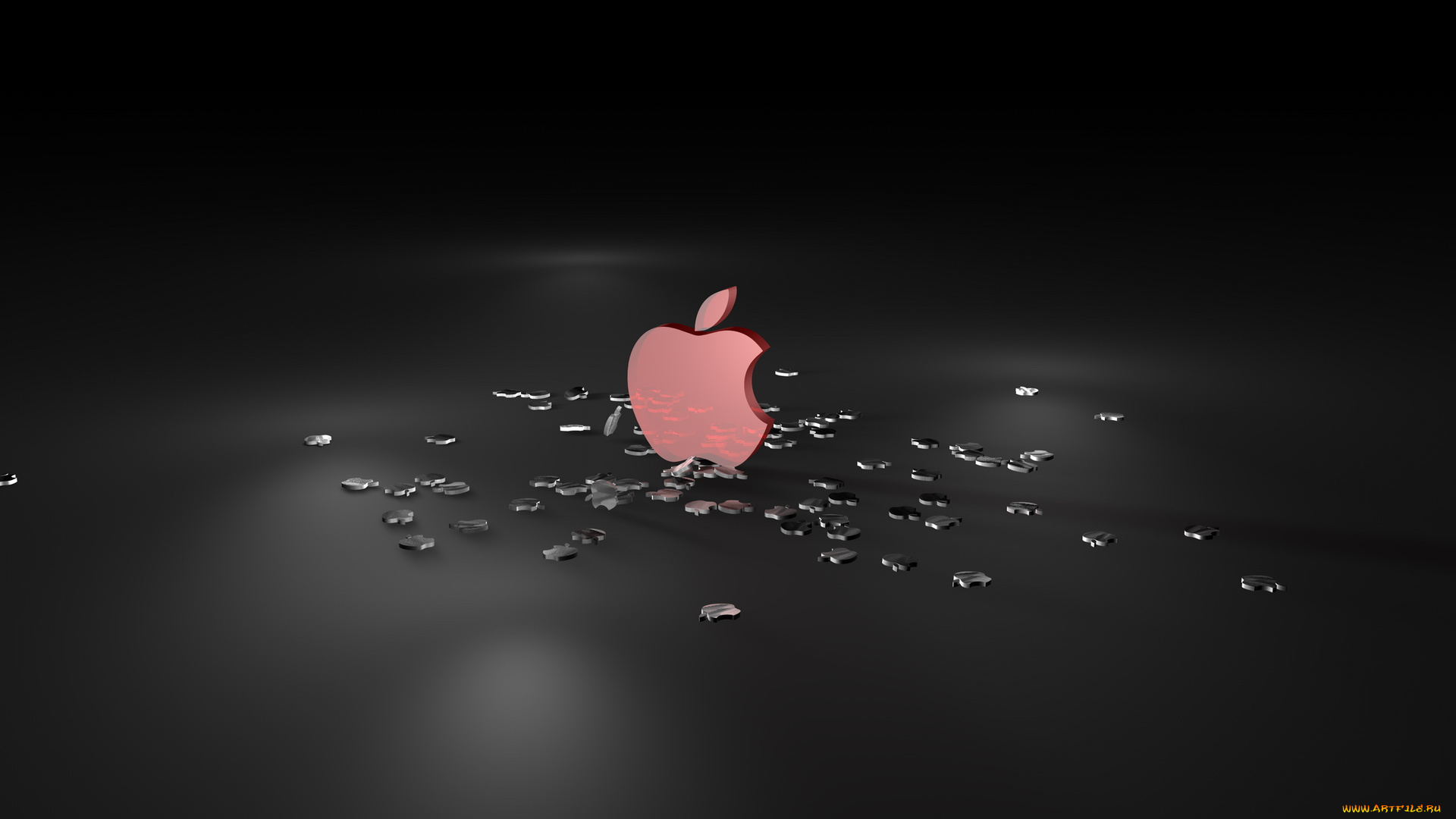 компьютеры, apple, тёмныё, яблоко, логотип