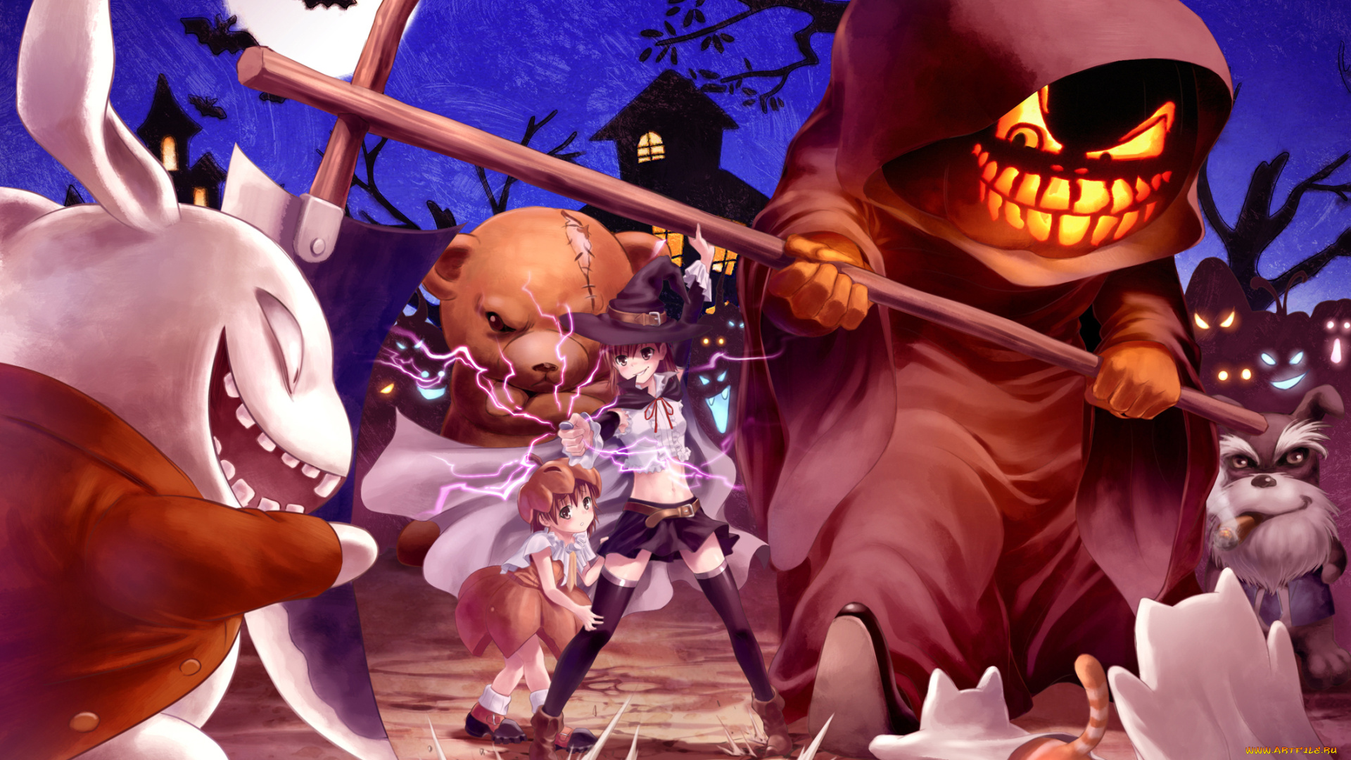 to, aru, kagaku, no, railgun, аниме, halloween, misaka, mikoto