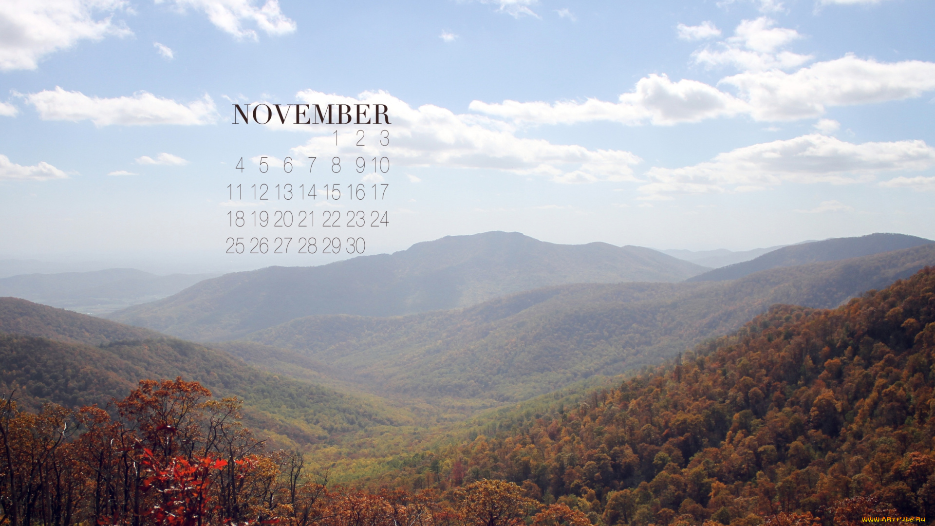 календари, природа, горы, лес, осень