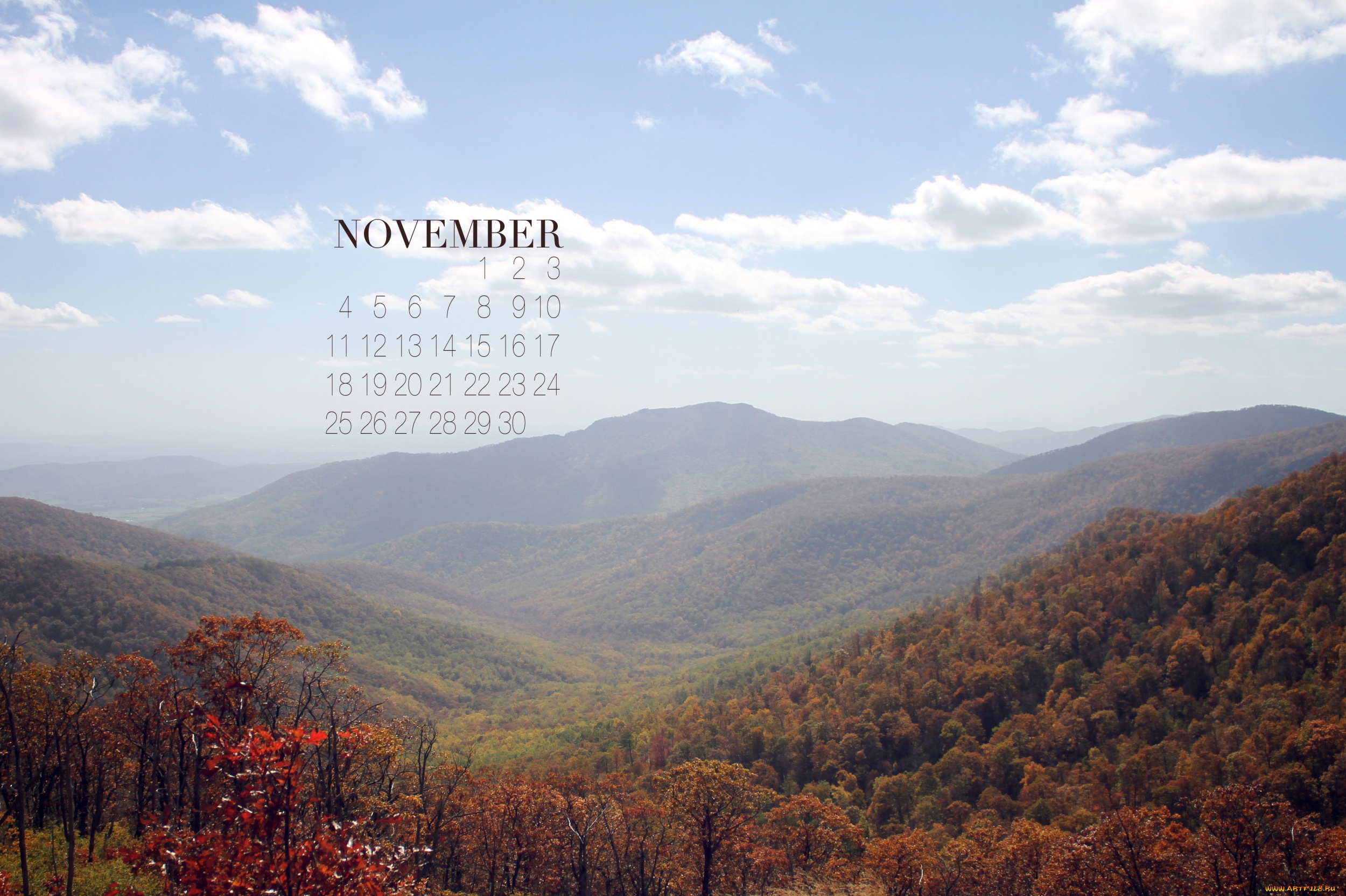 календари, природа, горы, лес, осень