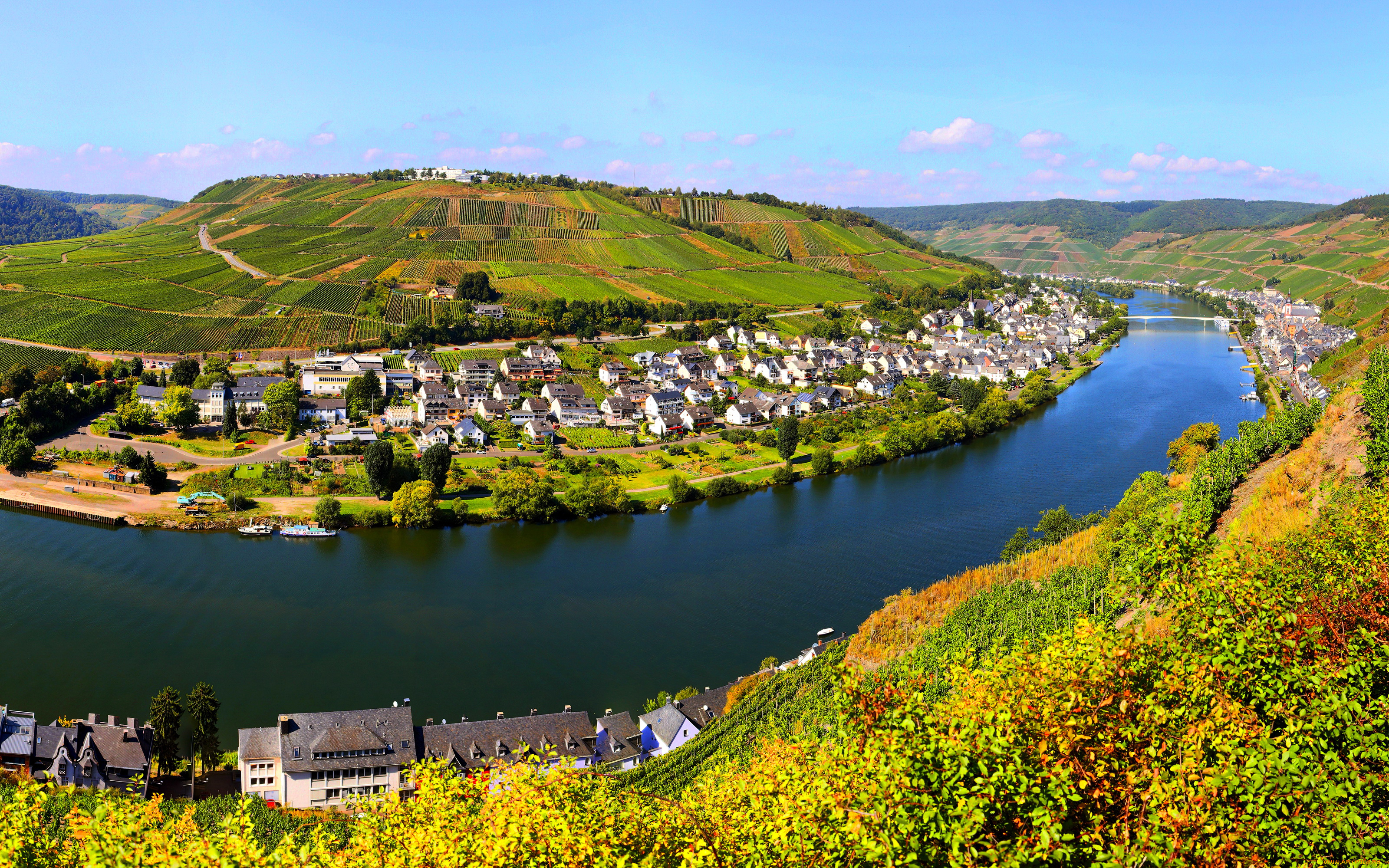 германия, целль, города, пейзажи, река, панорама