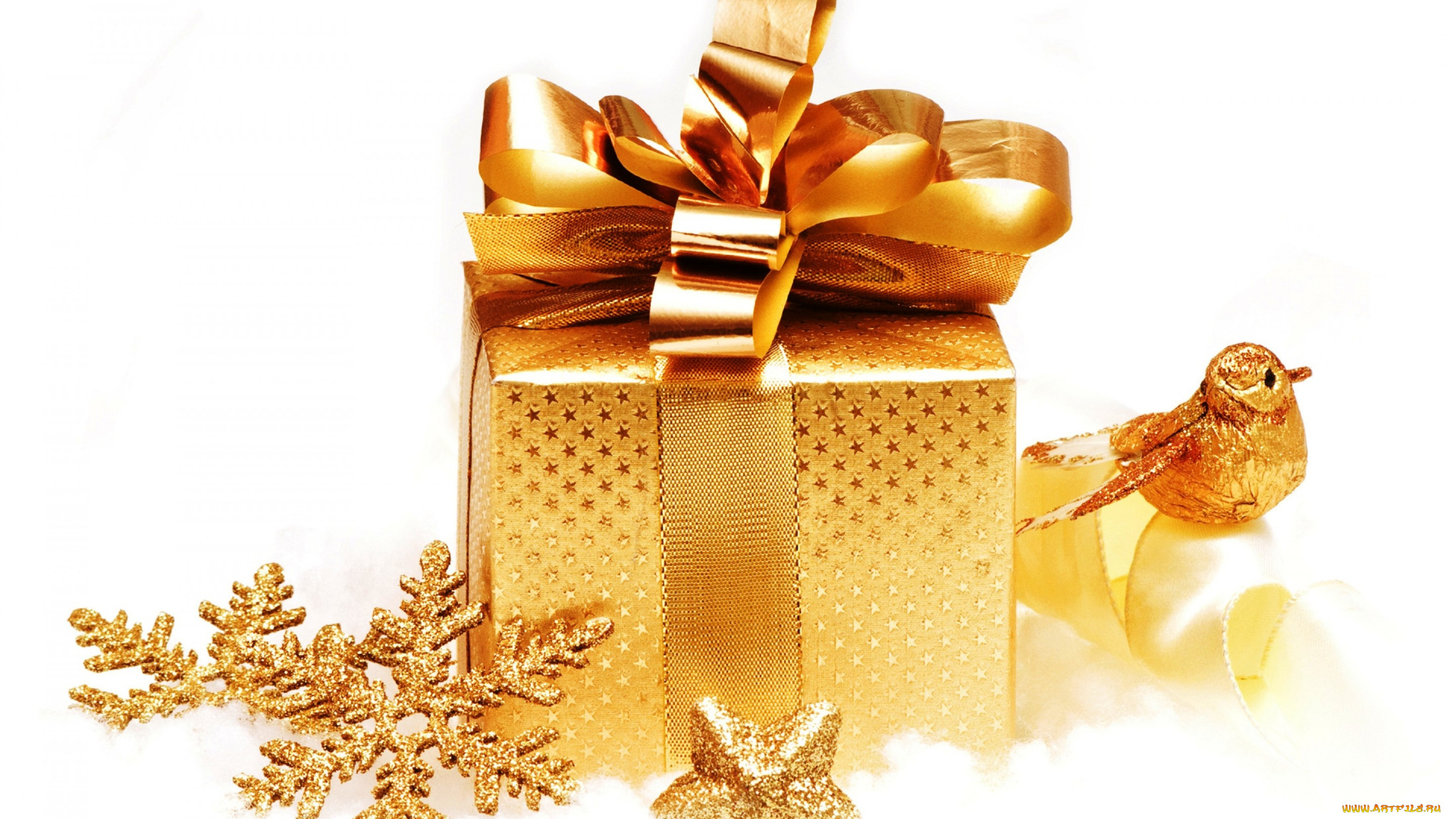 праздничные, подарки, и, коробочки, новый, год, рождество, снежинки, xmas, golden, decoration, box, gift, christmas, украшения, золото, подарок, merry