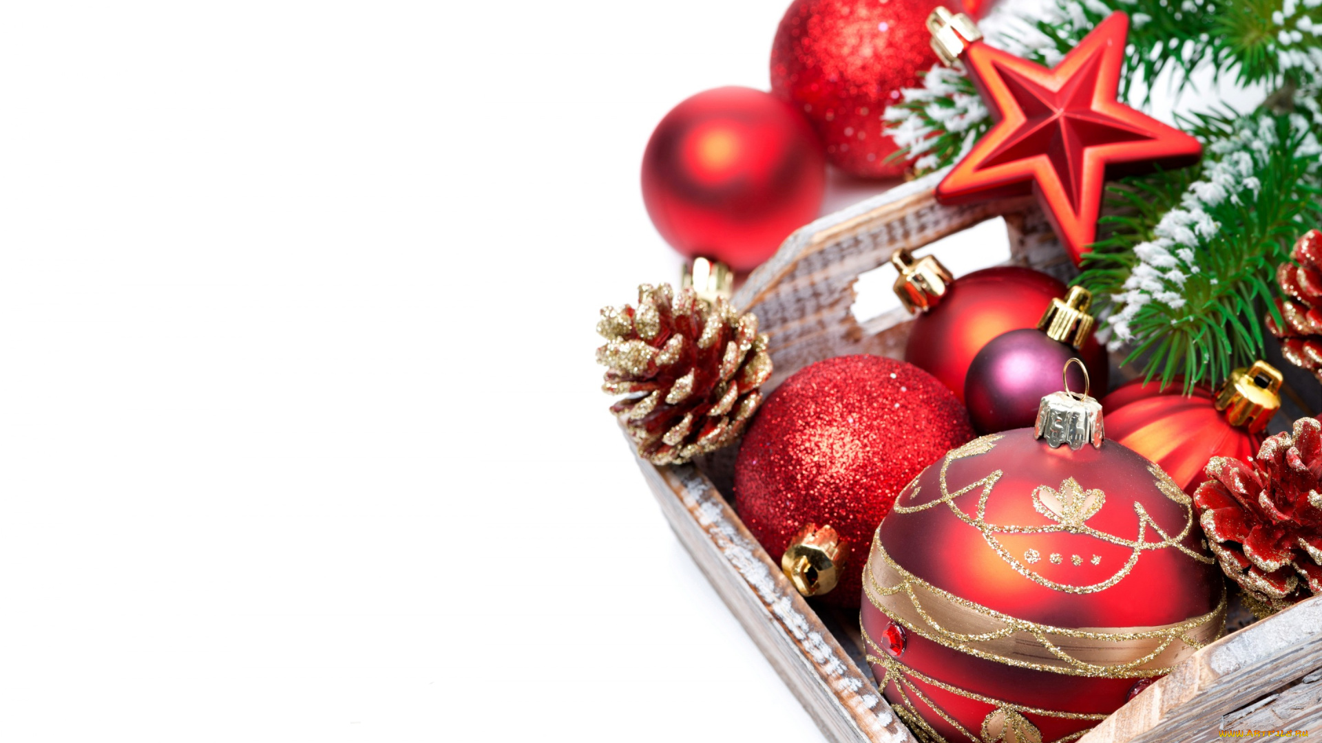 праздничные, украшения, новый, год, рождество, balls, box, decoration, new, year, christmas, merry, коробка, шары