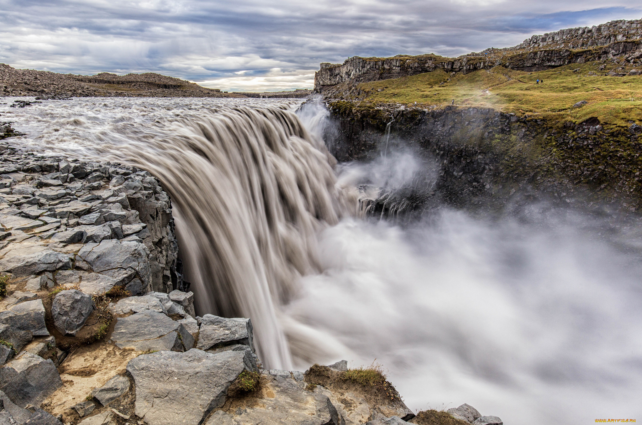 природа, водопады, водопад, река, лес