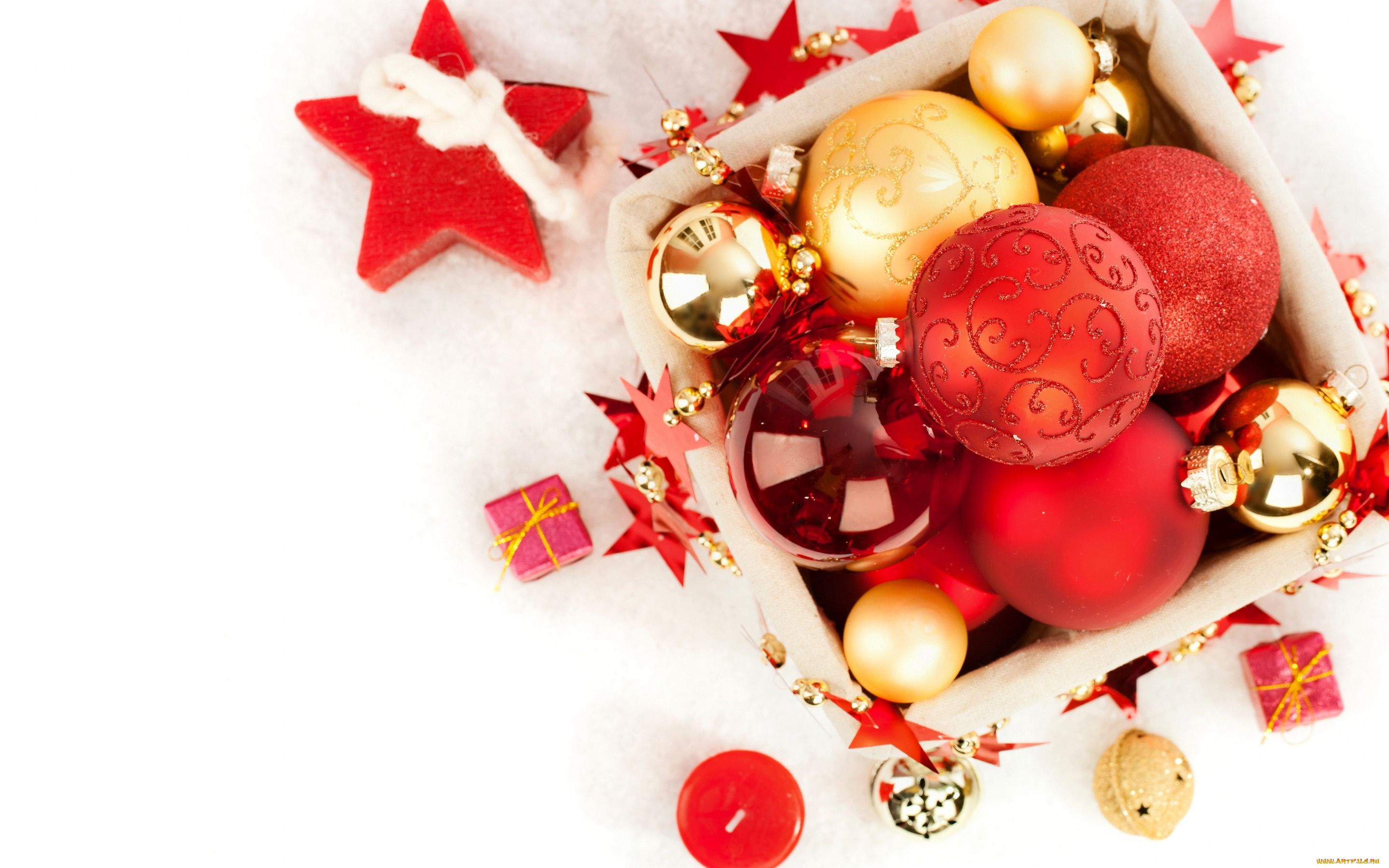праздничные, украшения, рождество, balls, new, year, christmas, merry, box, decoration, шары, новый, год, свечи