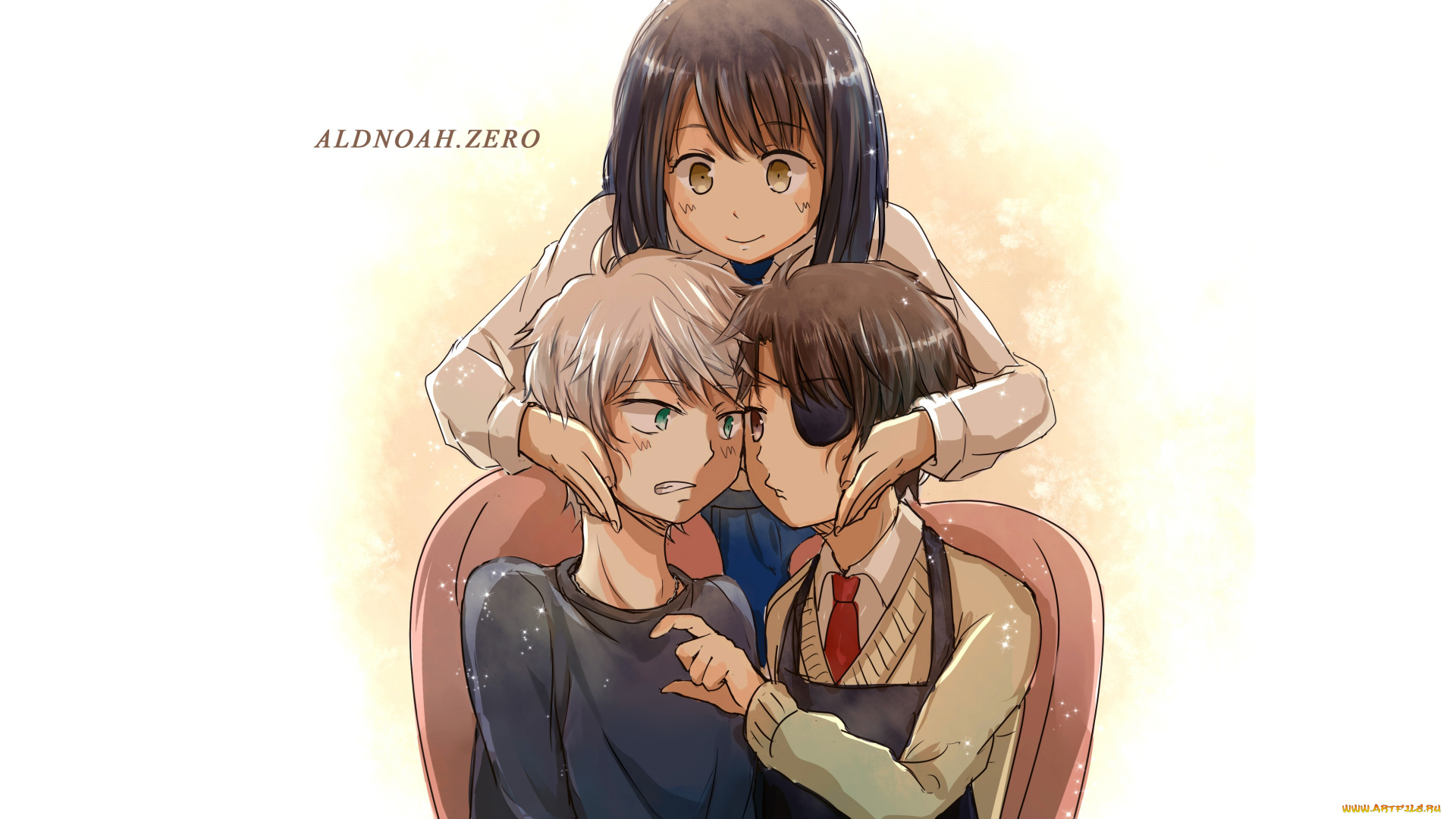 аниме, aldnoah, zero, девушка, парни