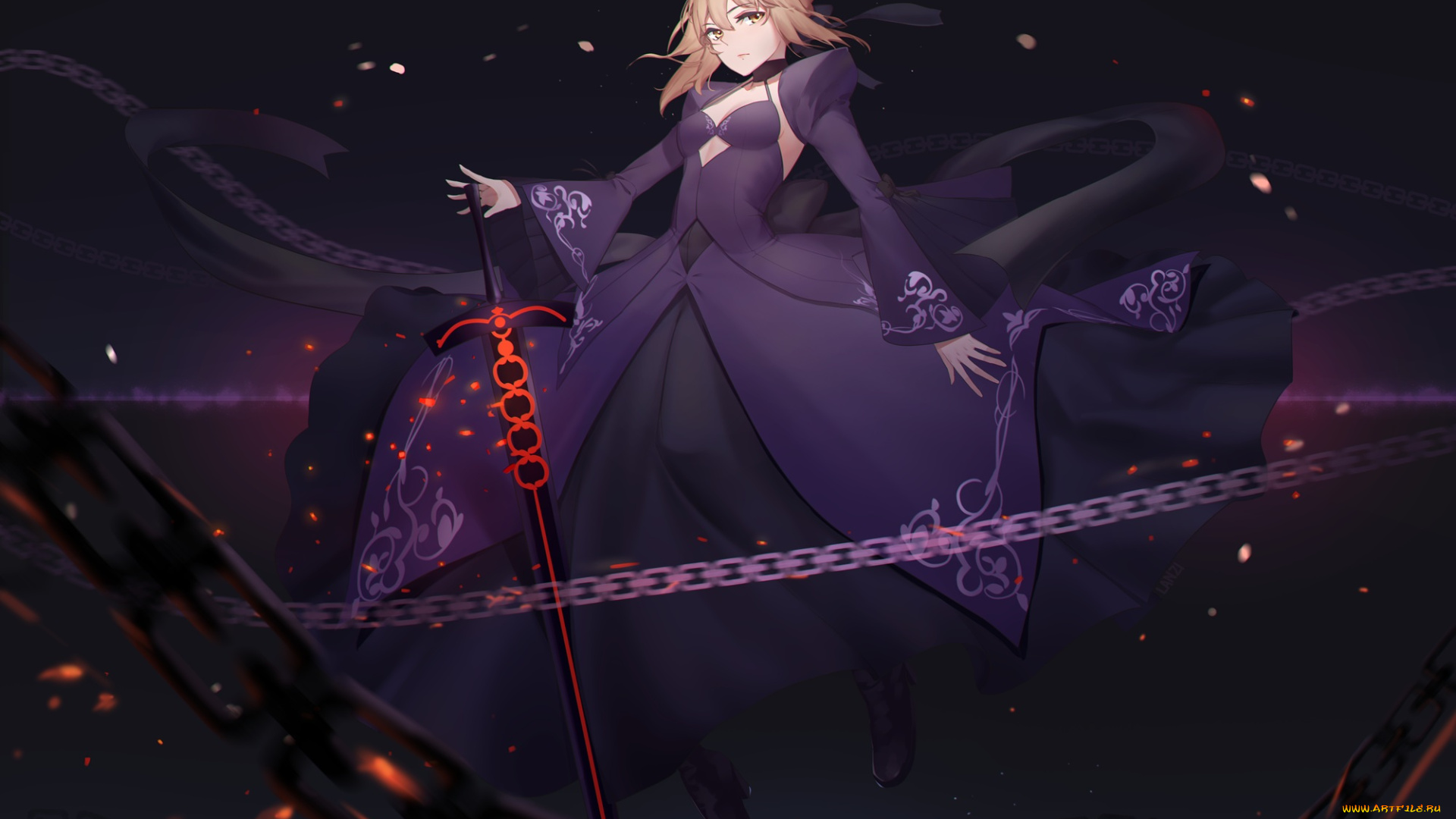 аниме, fate, stay, night, saber, alter