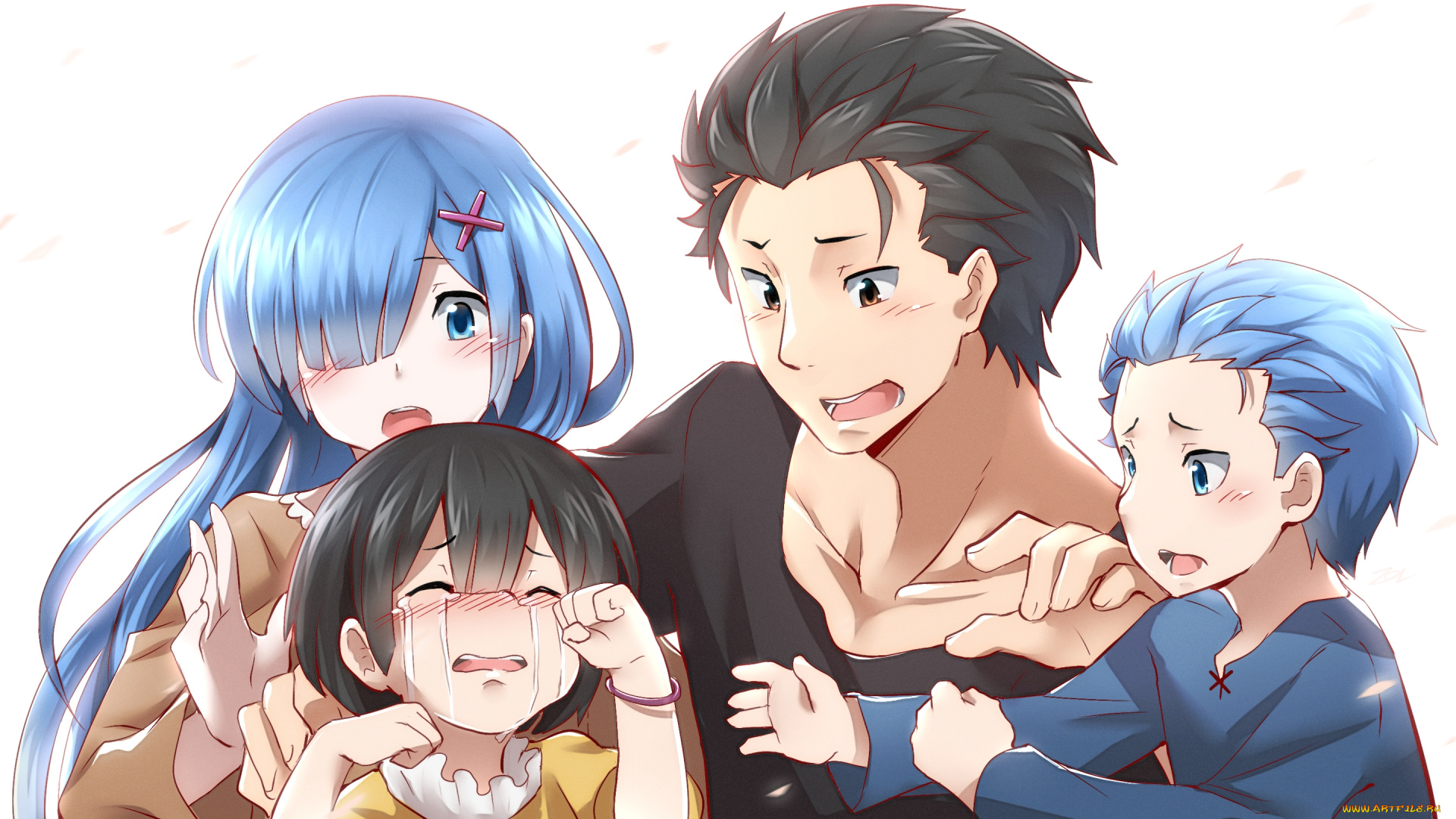 аниме, re, , zero, kara, hajimeru, isekai, seikatsu, natsuki, subaru, rem