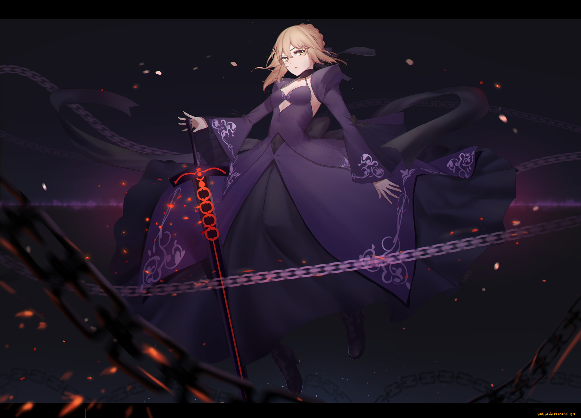 аниме, fate, stay, night, saber, alter