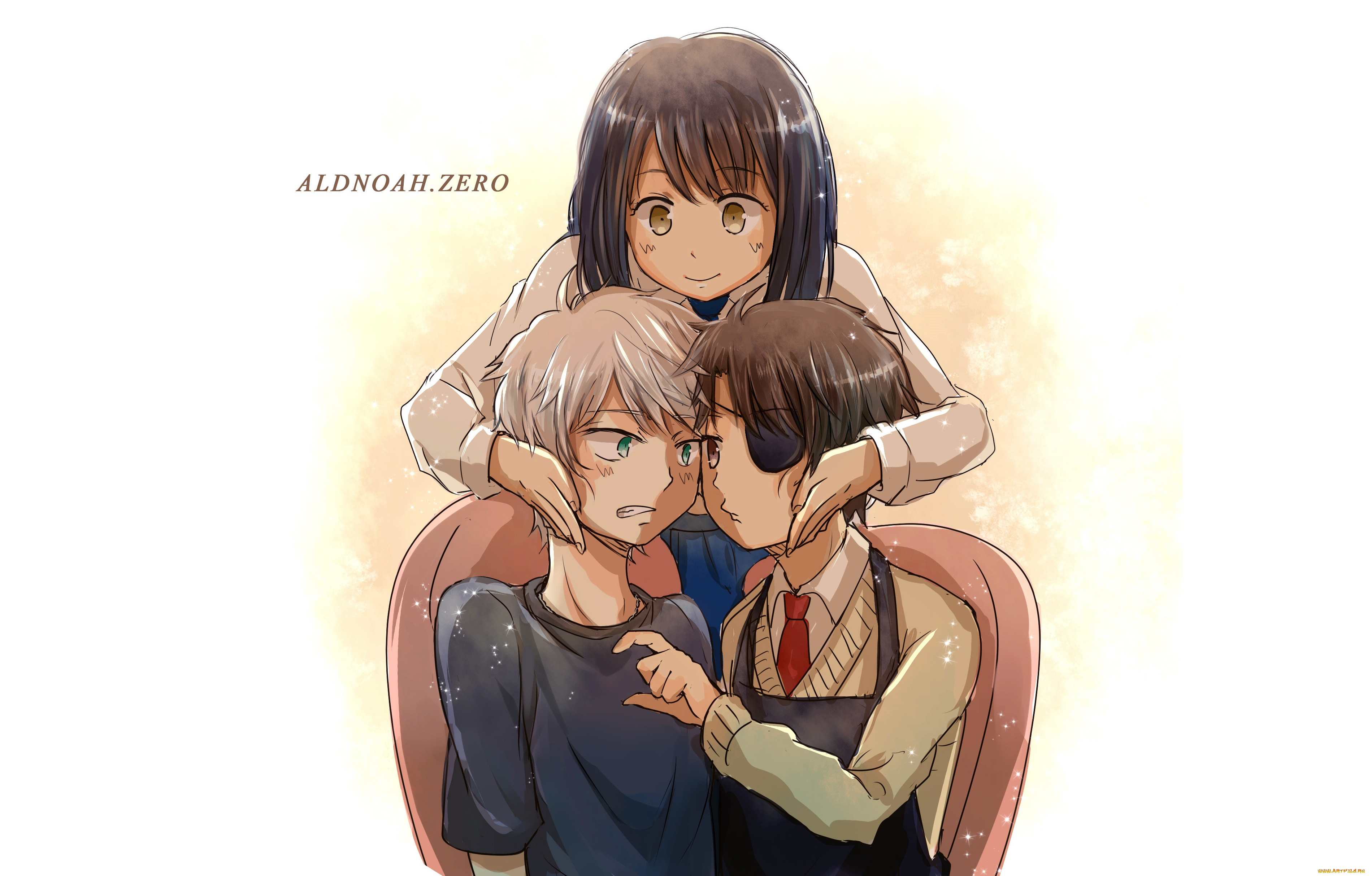 аниме, aldnoah, zero, девушка, парни