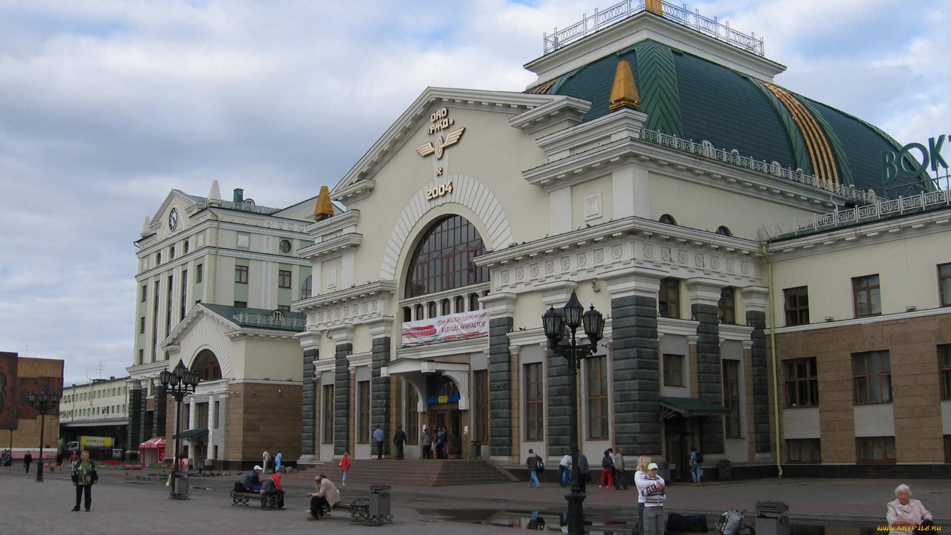 вокзал, красноярск, города, здания, дома
