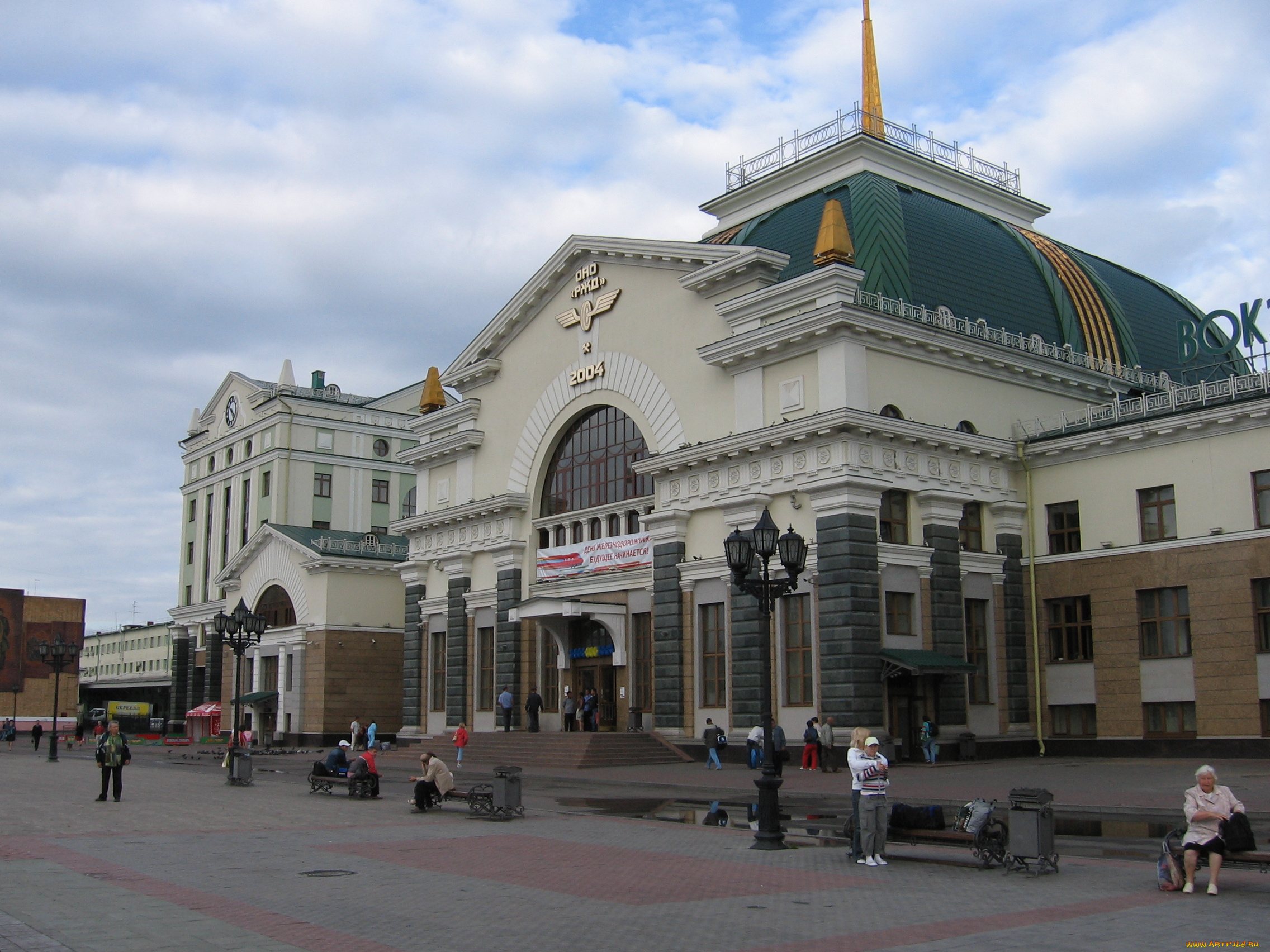 вокзал, красноярск, города, здания, дома