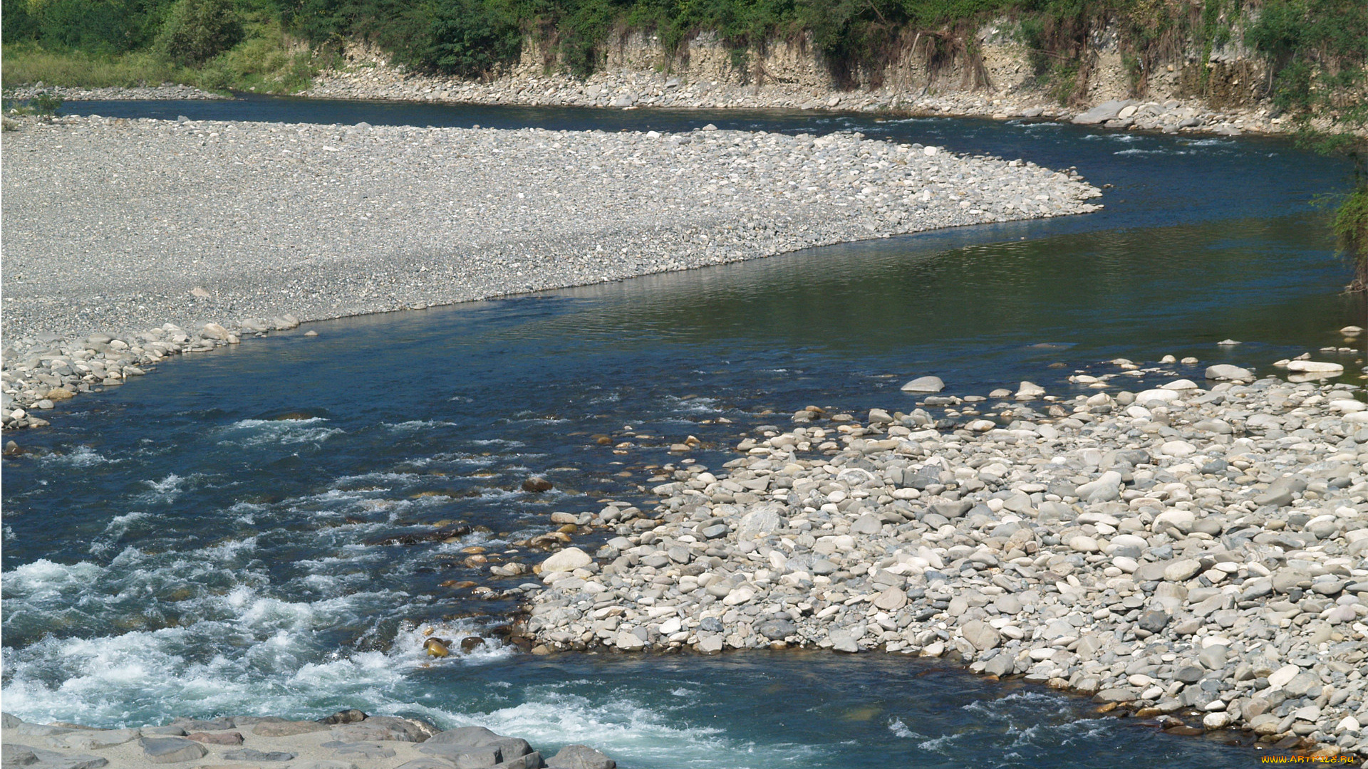 природа, реки, озера, камни, вода