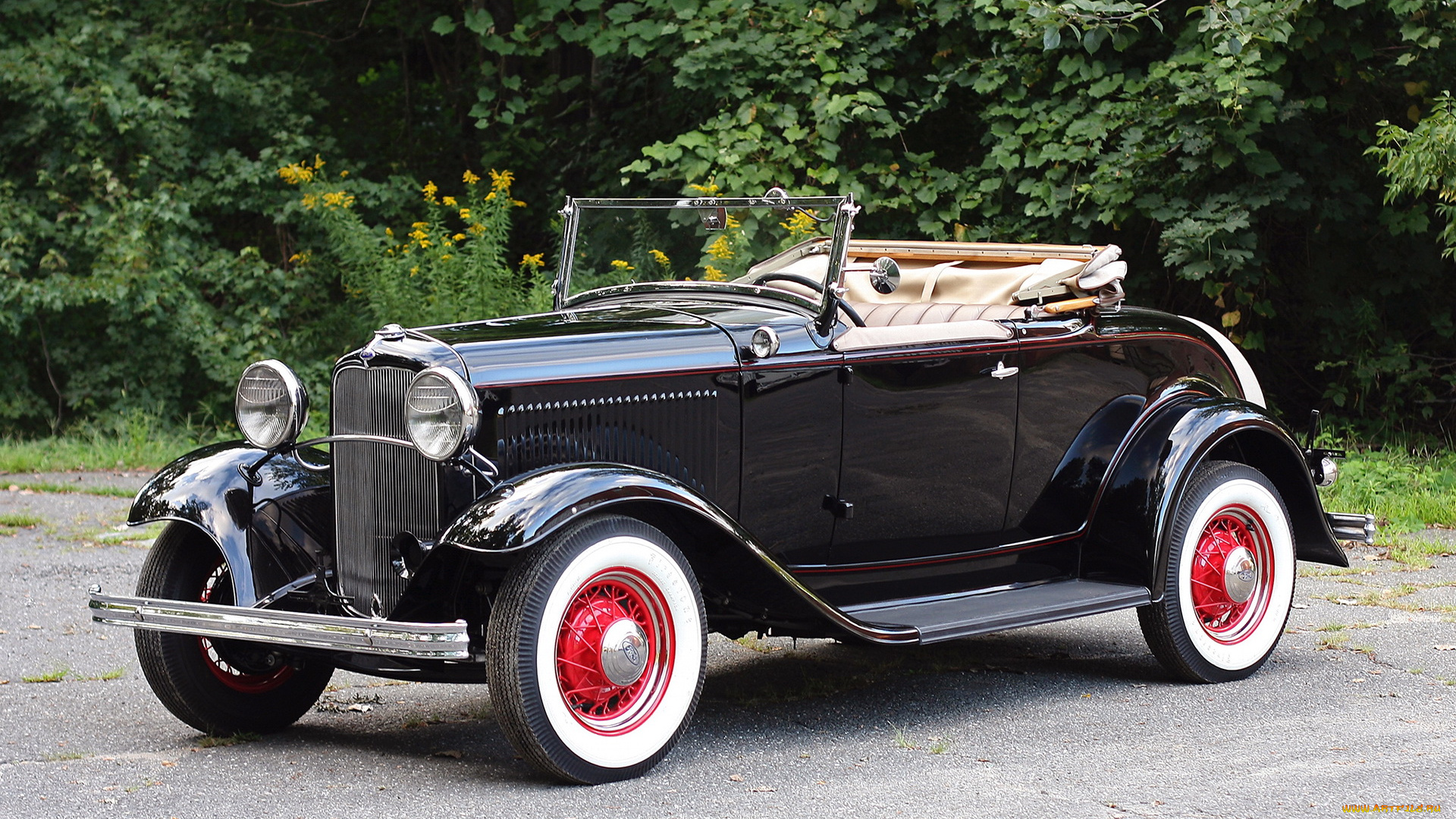 ford, model, roadster, 1932, автомобили, классика, ретро