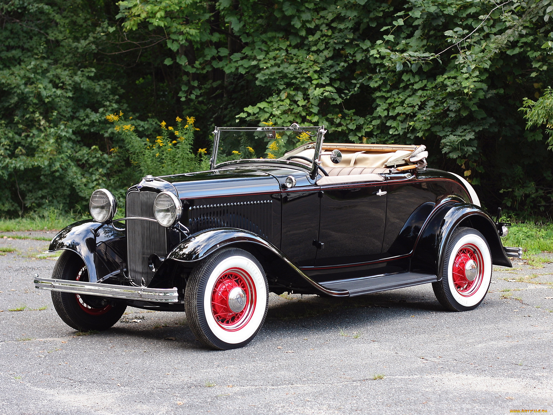 ford, model, roadster, 1932, автомобили, классика, ретро