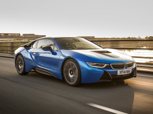 Картинка автомобили bmw синий 2014г uk-spec i8