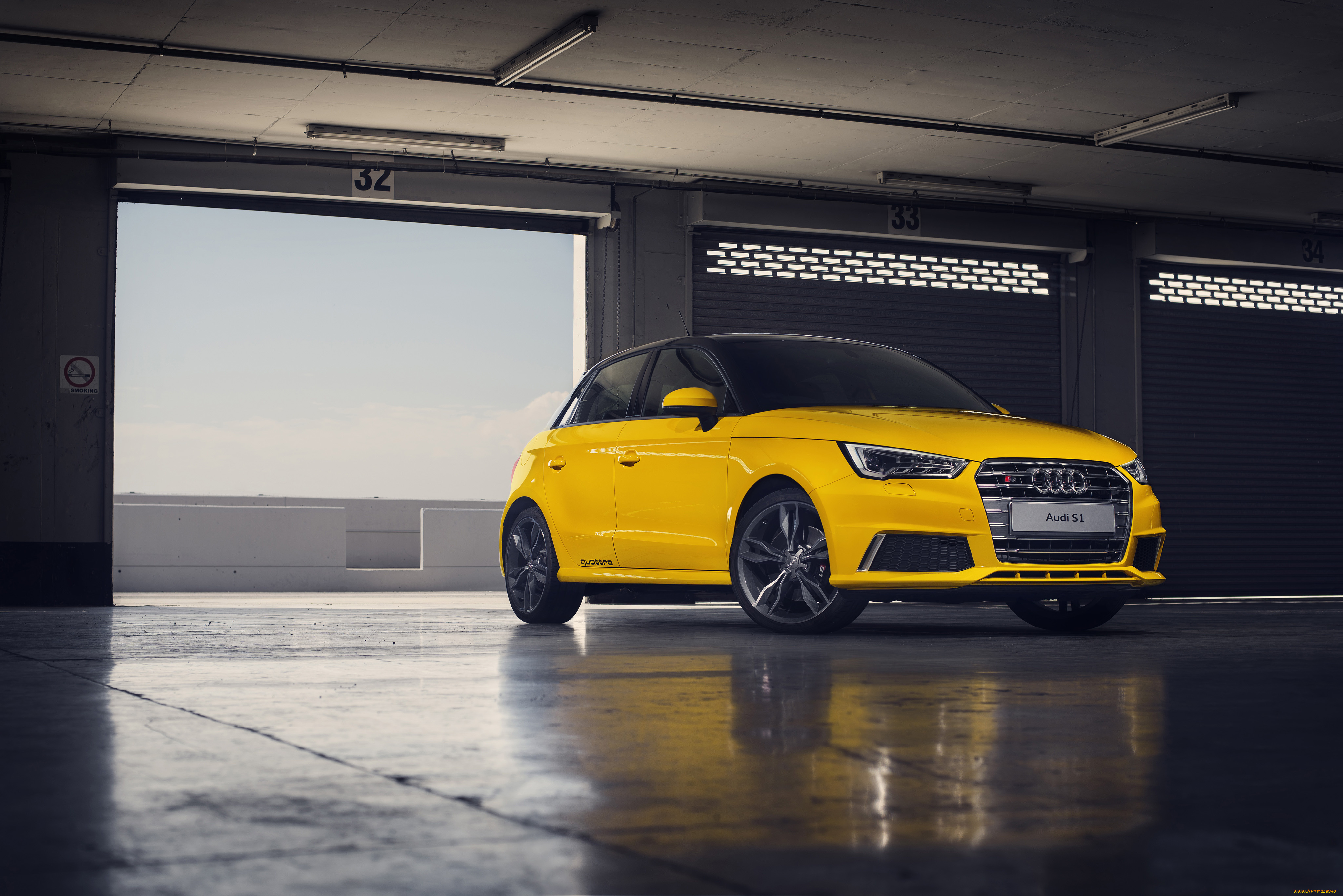 автомобили, audi, s1, sportback, za-spec, 2014г, желтый