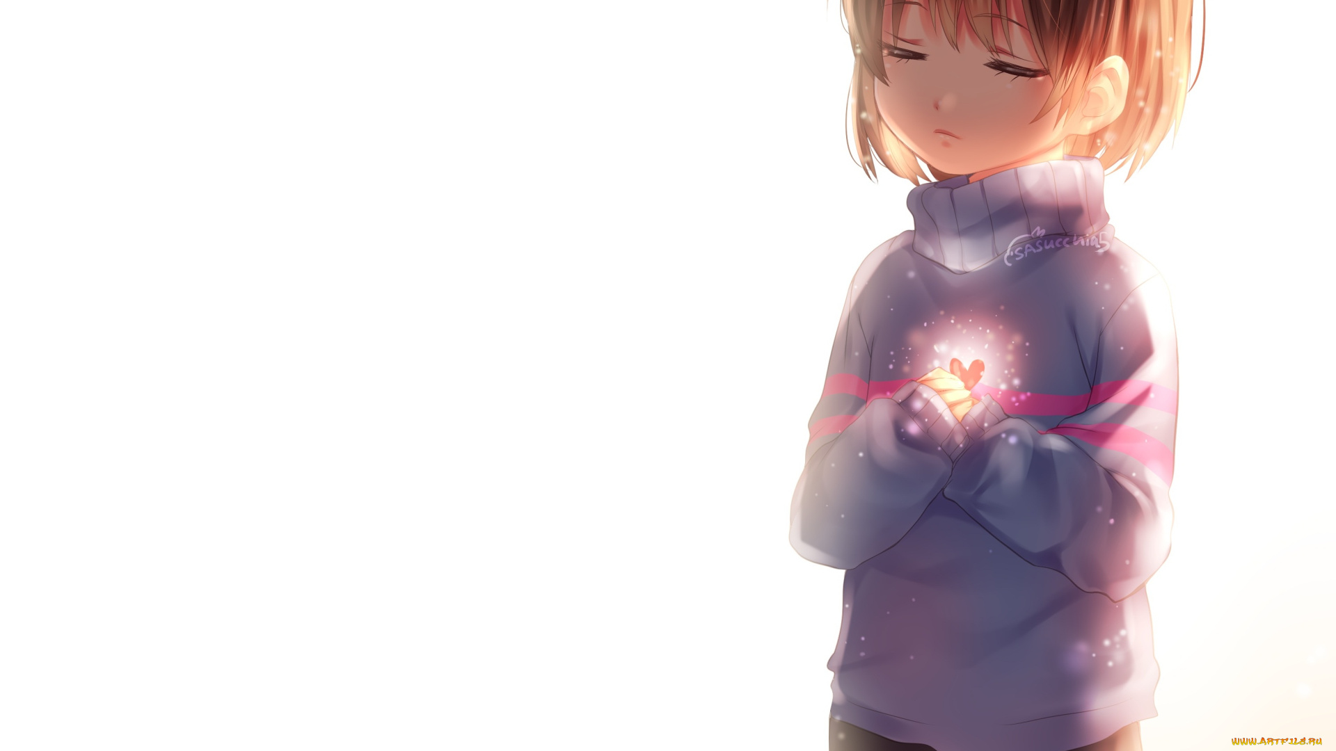 аниме, unknown, , другое, frisk, undertale, девочка, фон, арт, sasucchi95