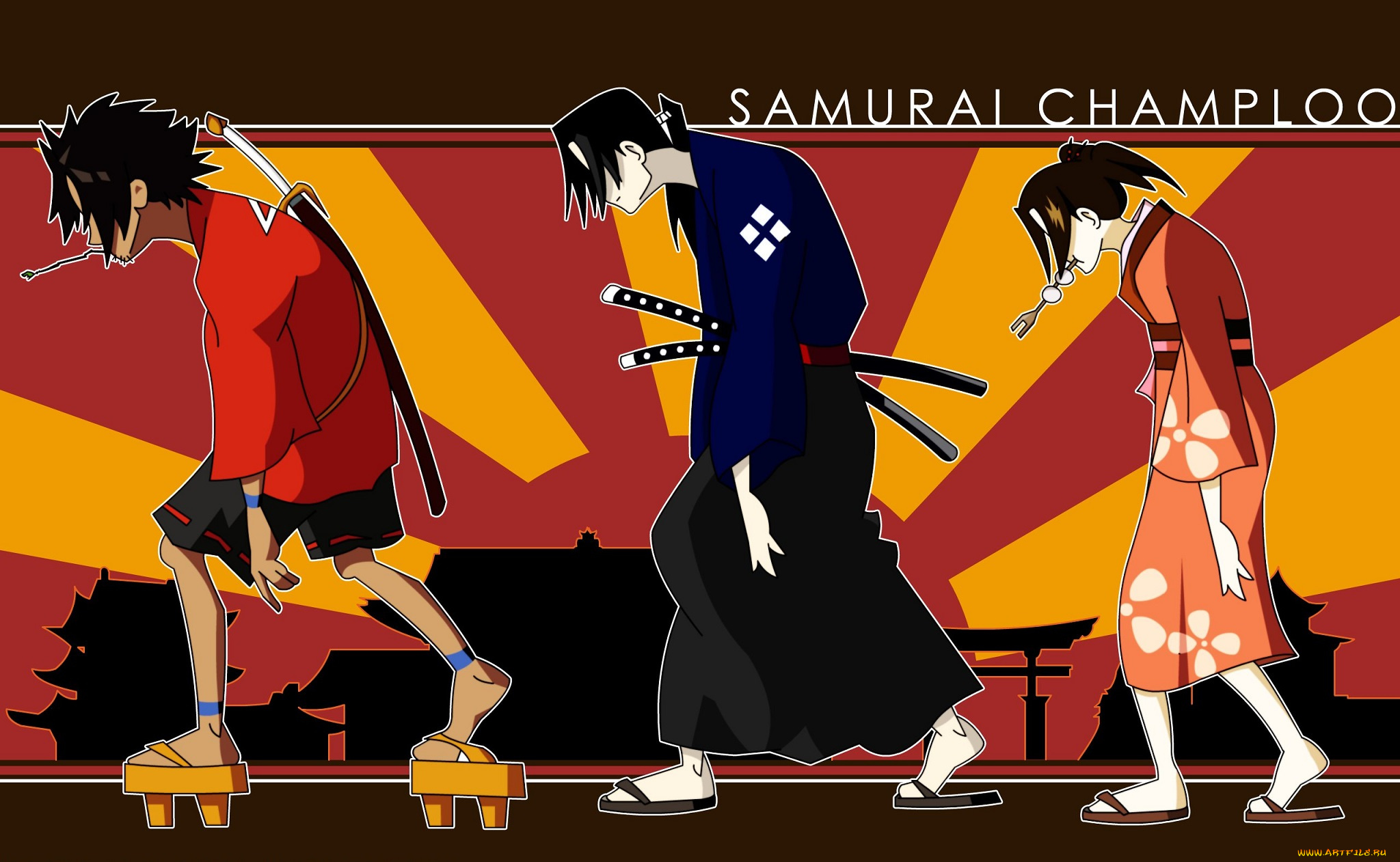аниме, samurai, champloo, дзин, муген, фуу, самурай, чаплу