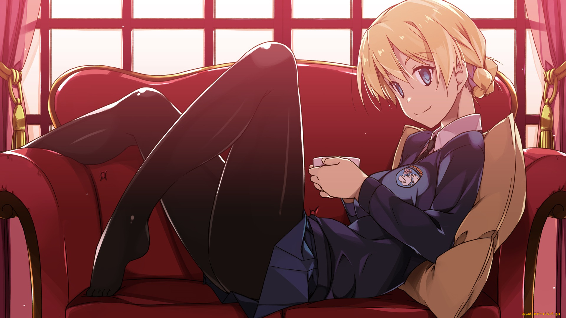 аниме, girls, und, panzer, darjeeling