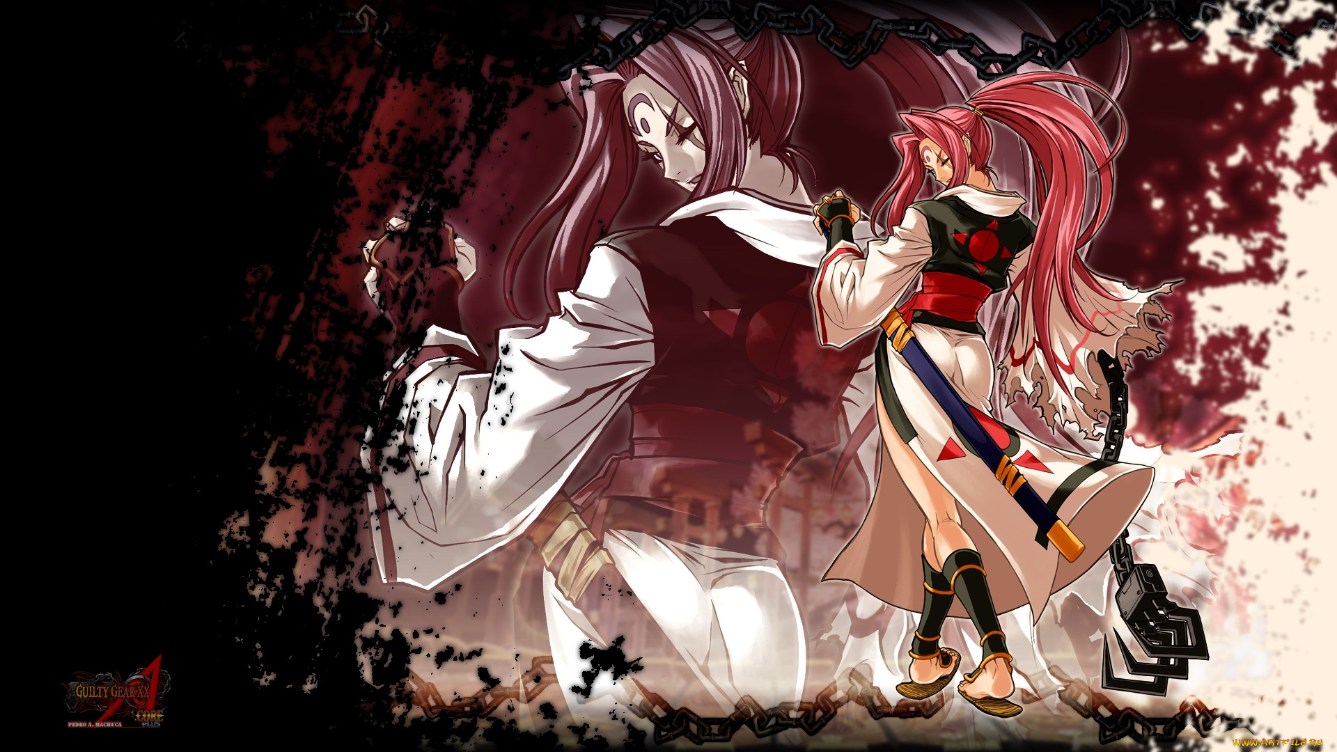 аниме, guilty, gear, baiken