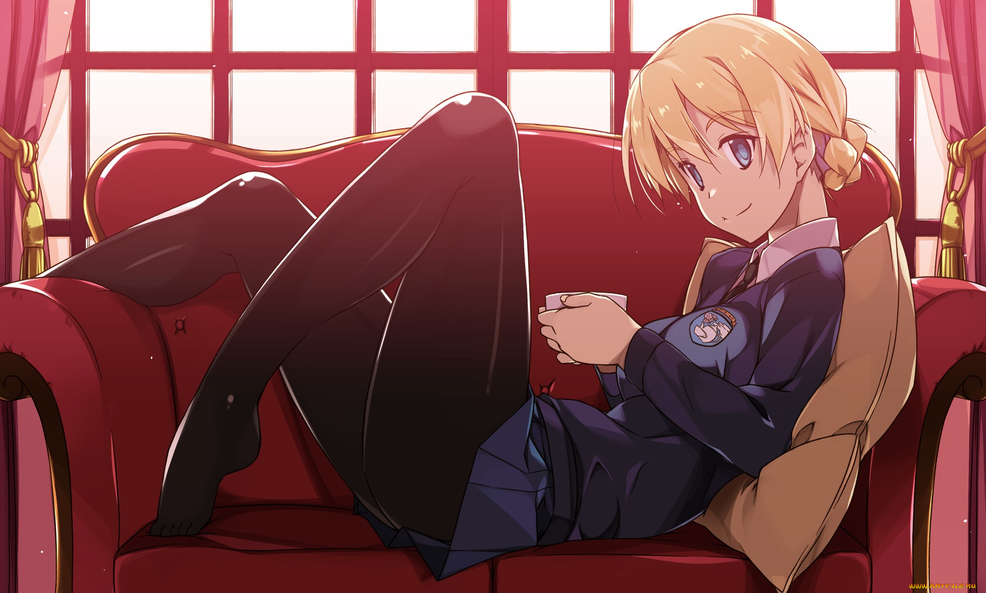 аниме, girls, und, panzer, darjeeling