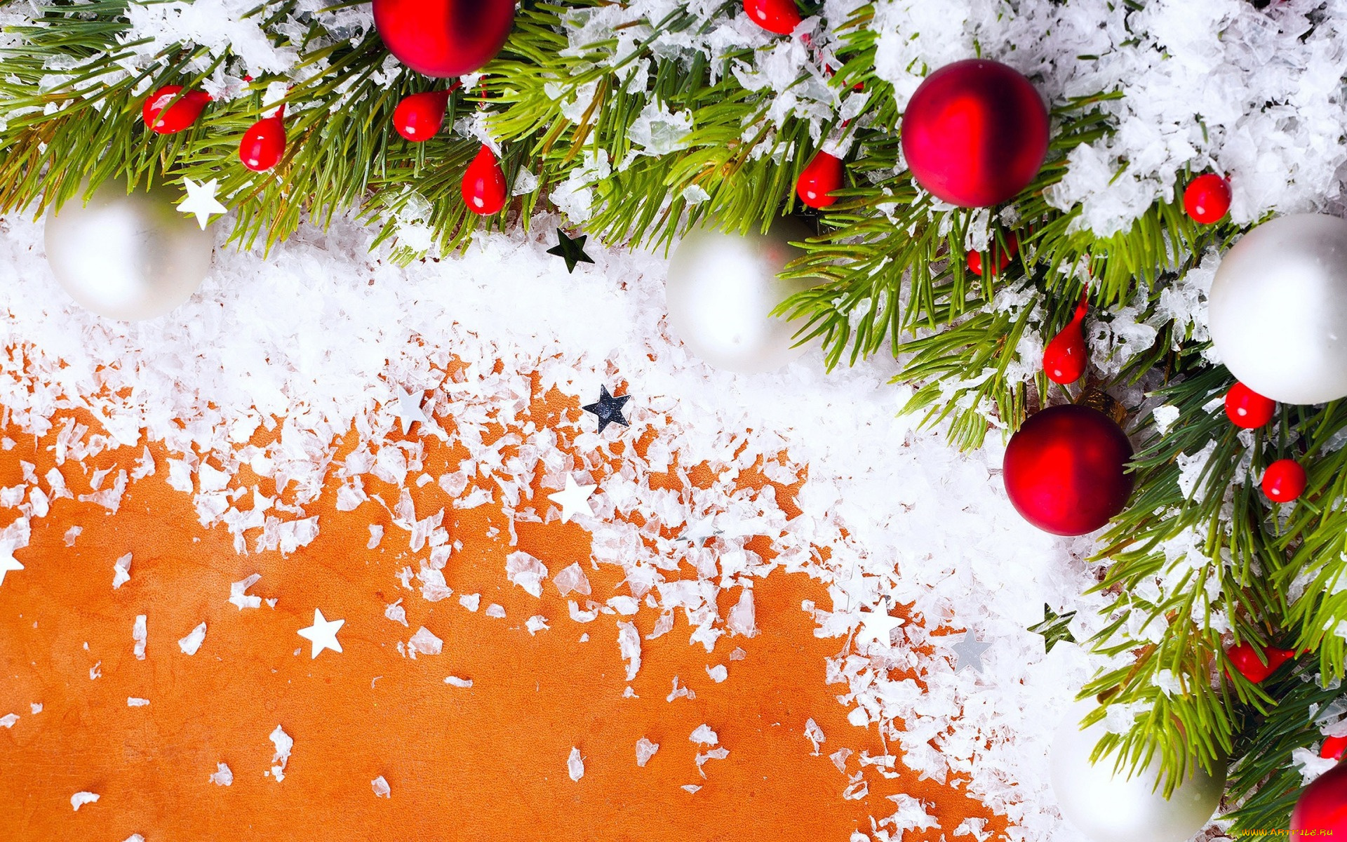 праздничные, шары, red, новый, год, snow, merry, christmas, star, звезда, красный, снег, белый, елка, tree, рождество, украшения, holiday, celebration, настроение, оранжевый, decoration