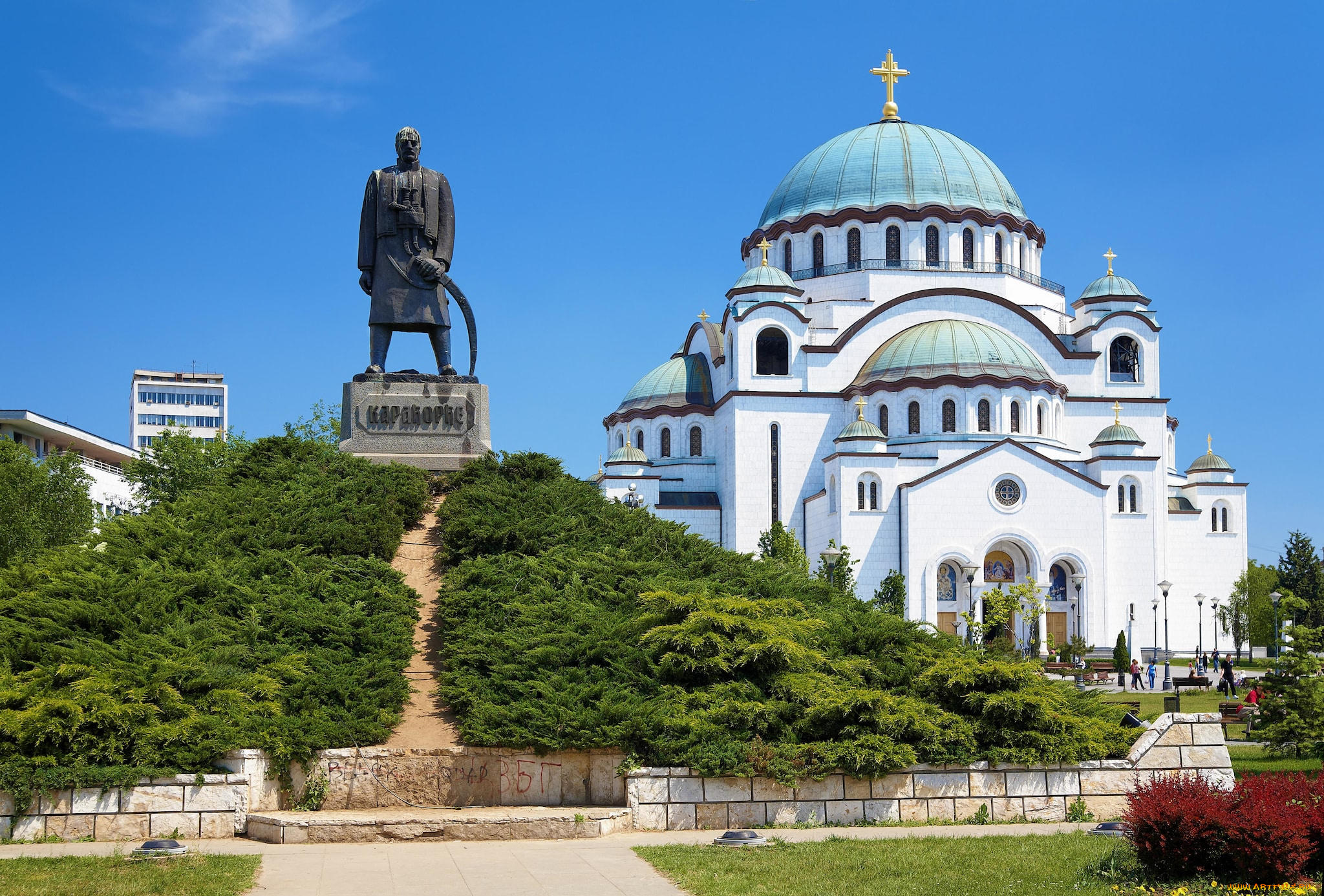 белград, города, белград, , сербия, собор, храм, памятник, город