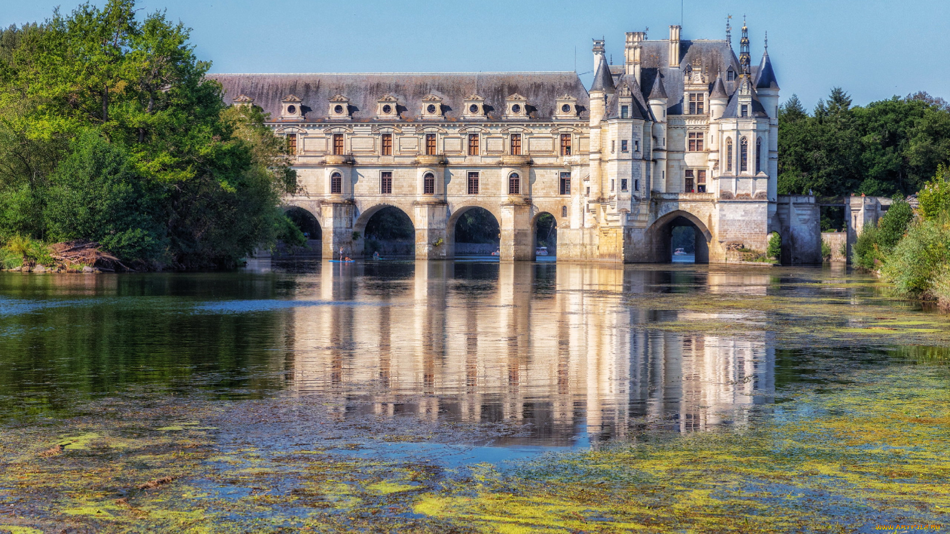 города, замок, шенонсо, , франция, chateau, de, chenonceau, france