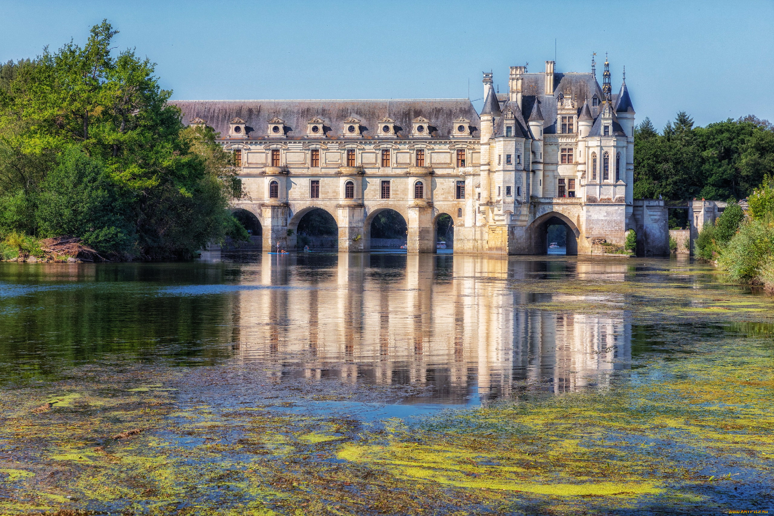 города, замок, шенонсо, , франция, chateau, de, chenonceau, france