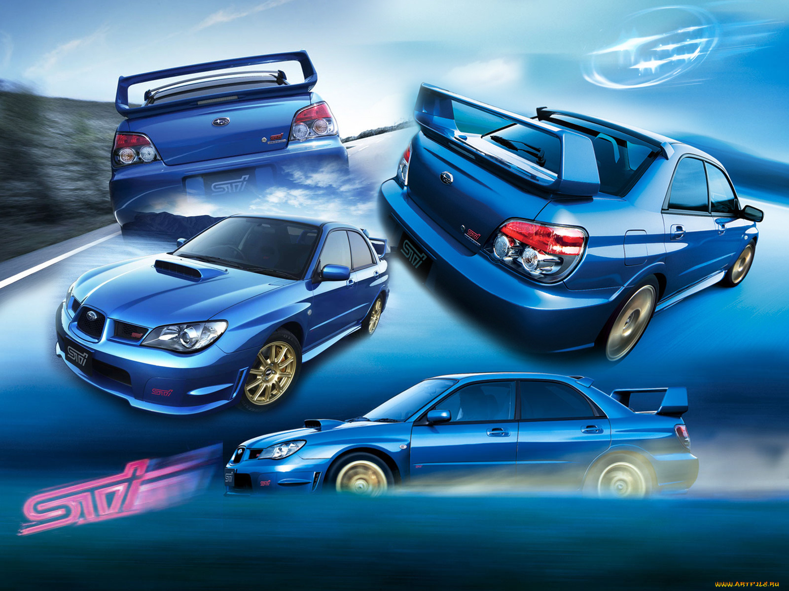 subaru, impreza, wrx, sti, 2006, автомобили