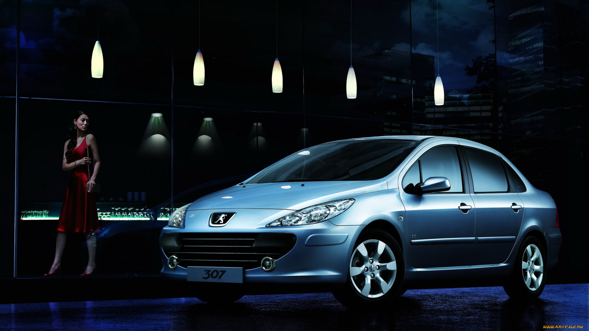 автомобили, авто, девушками, peugeot, 307