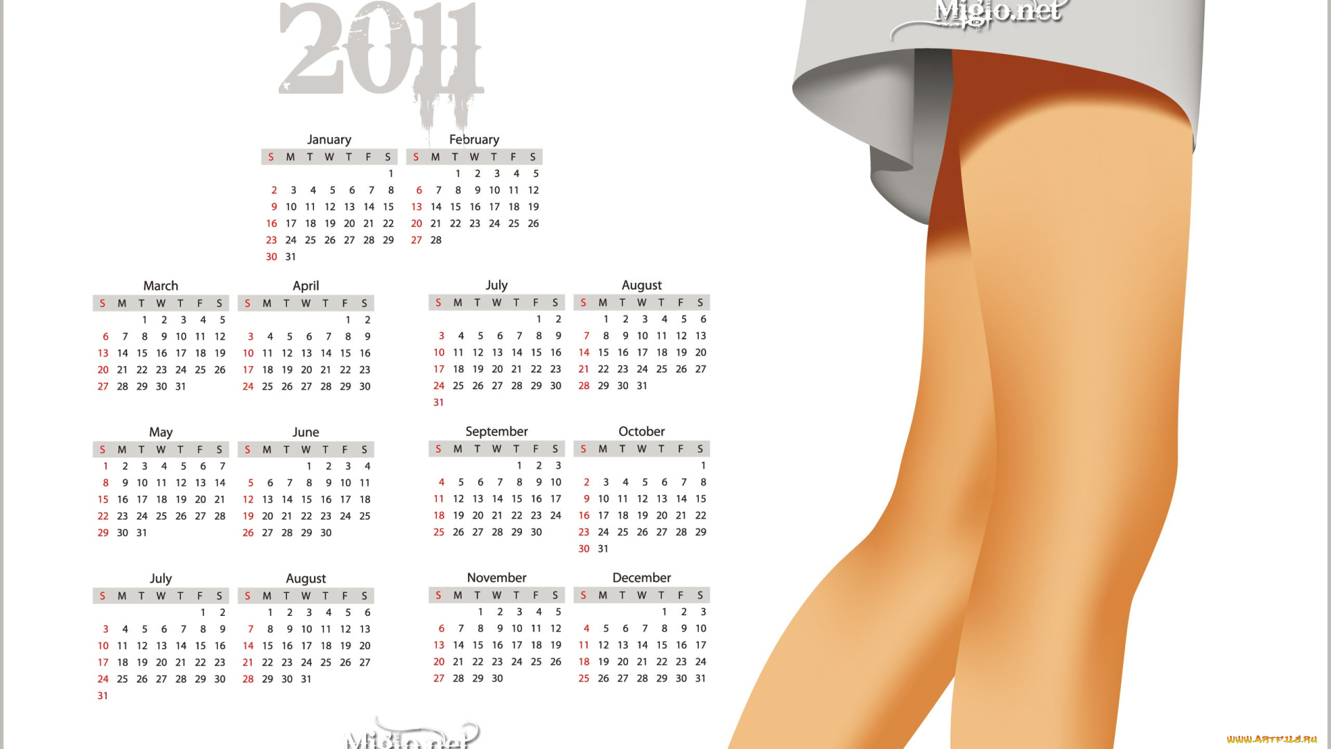 календари, девушки