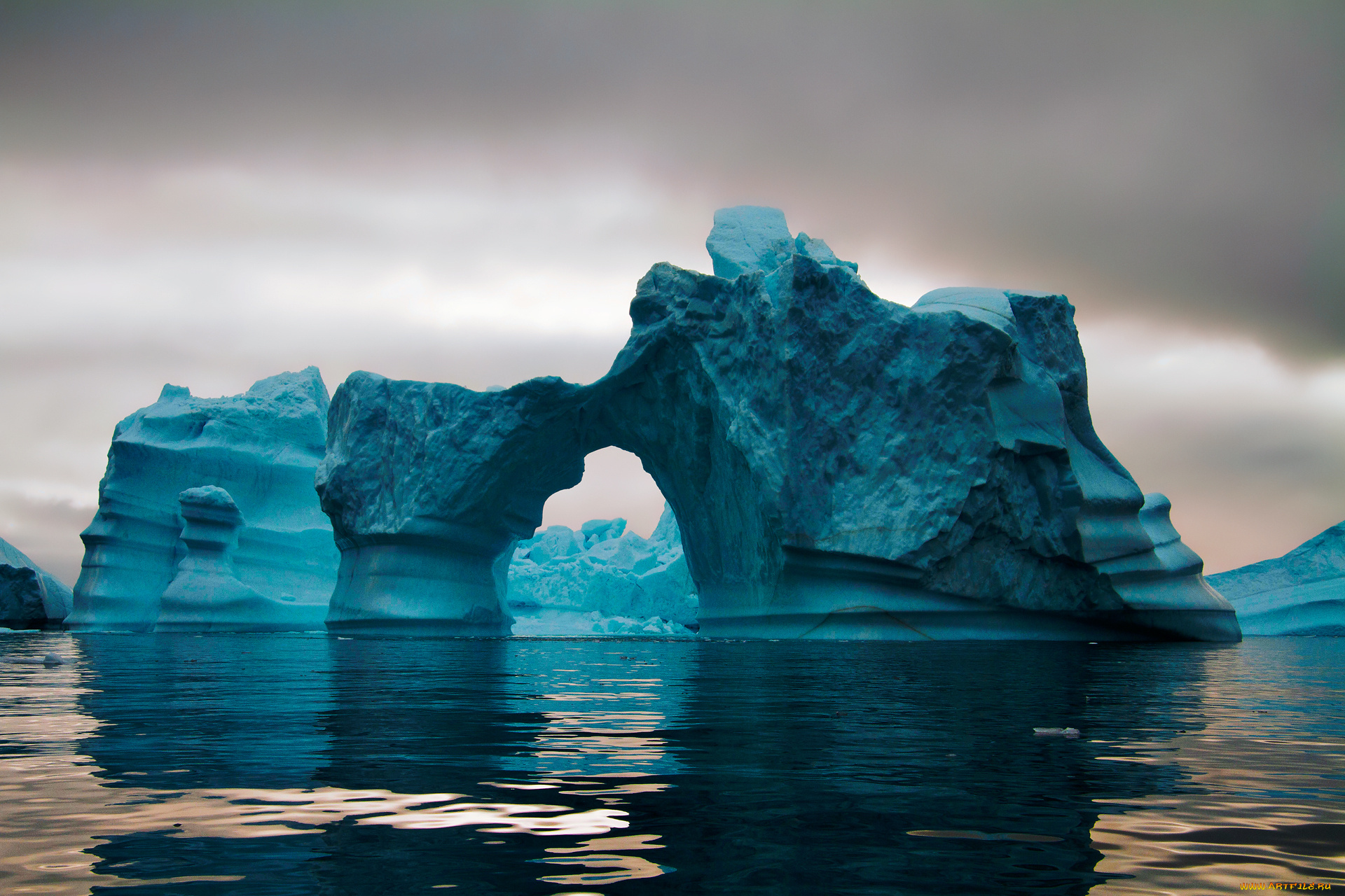 природа, айсберги, ледники, арктика
