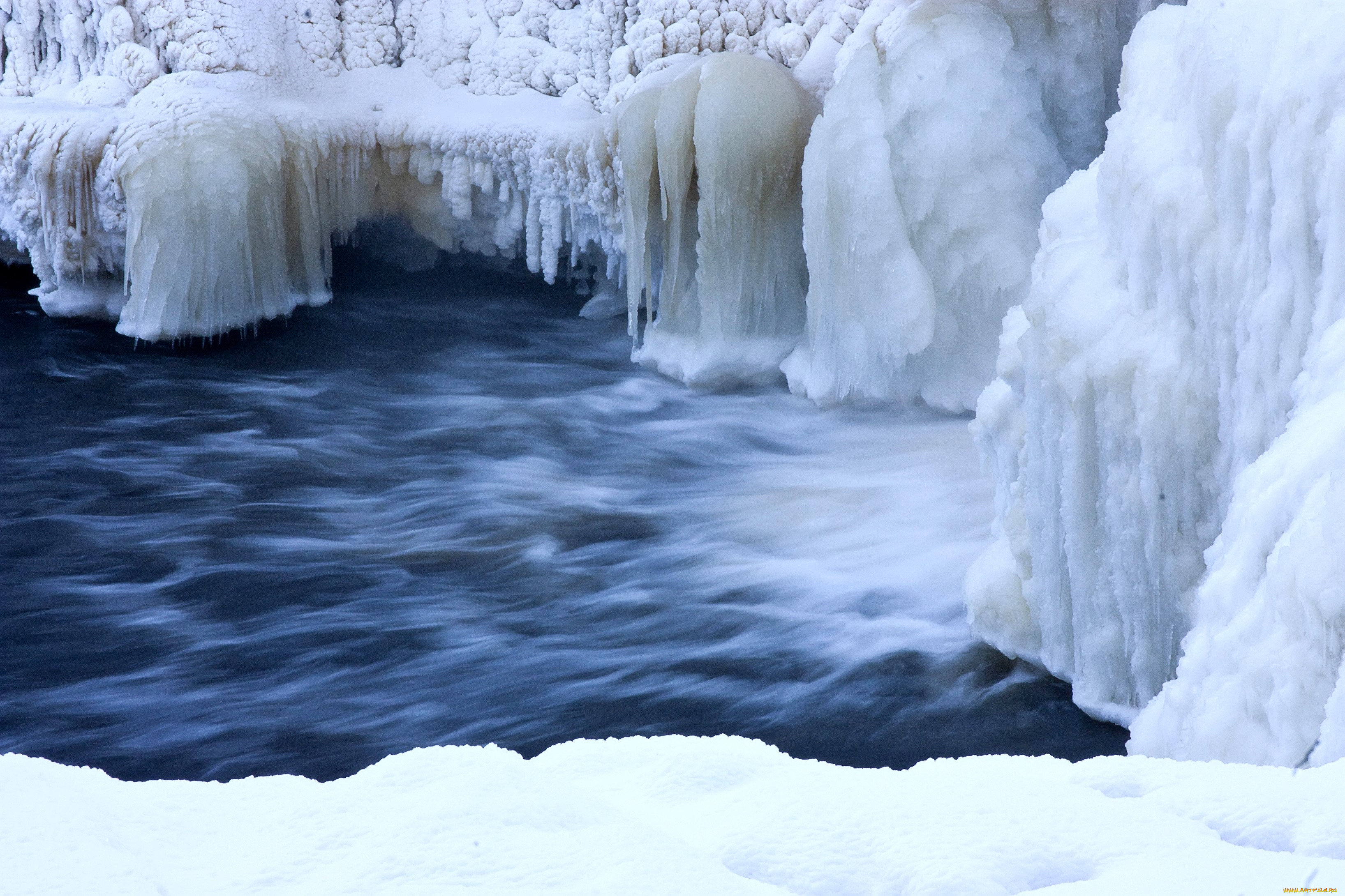 природа, айсберги, ледники, лед, течение, вода