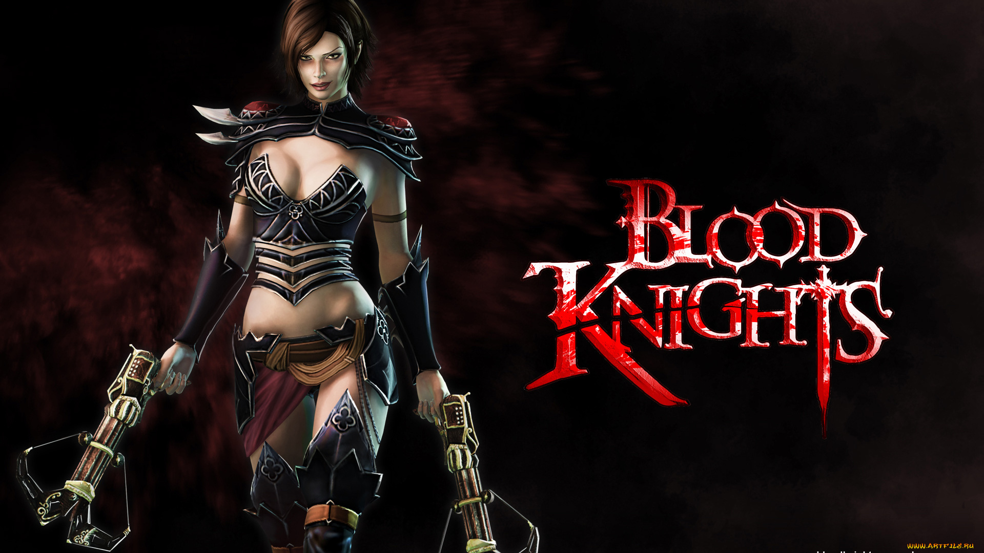 blood, knights, видео, игры, девушка-воин