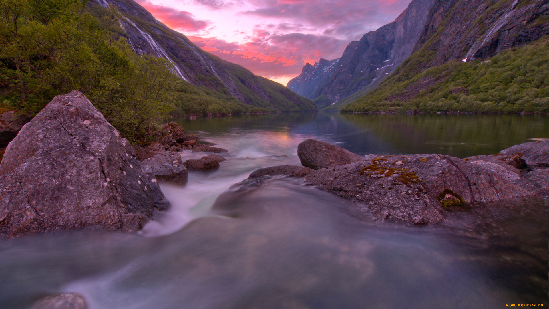 природа, реки, озера, норвегия, озеро, горы, камни, norway