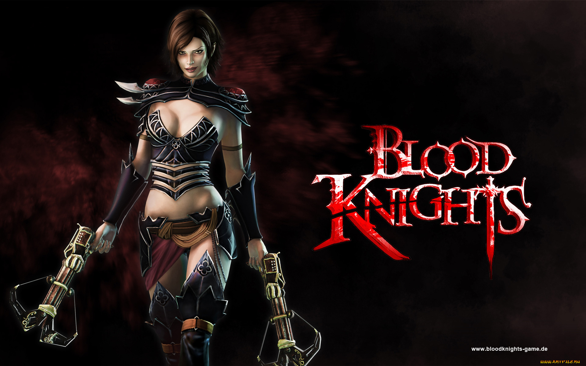blood, knights, видео, игры, девушка-воин