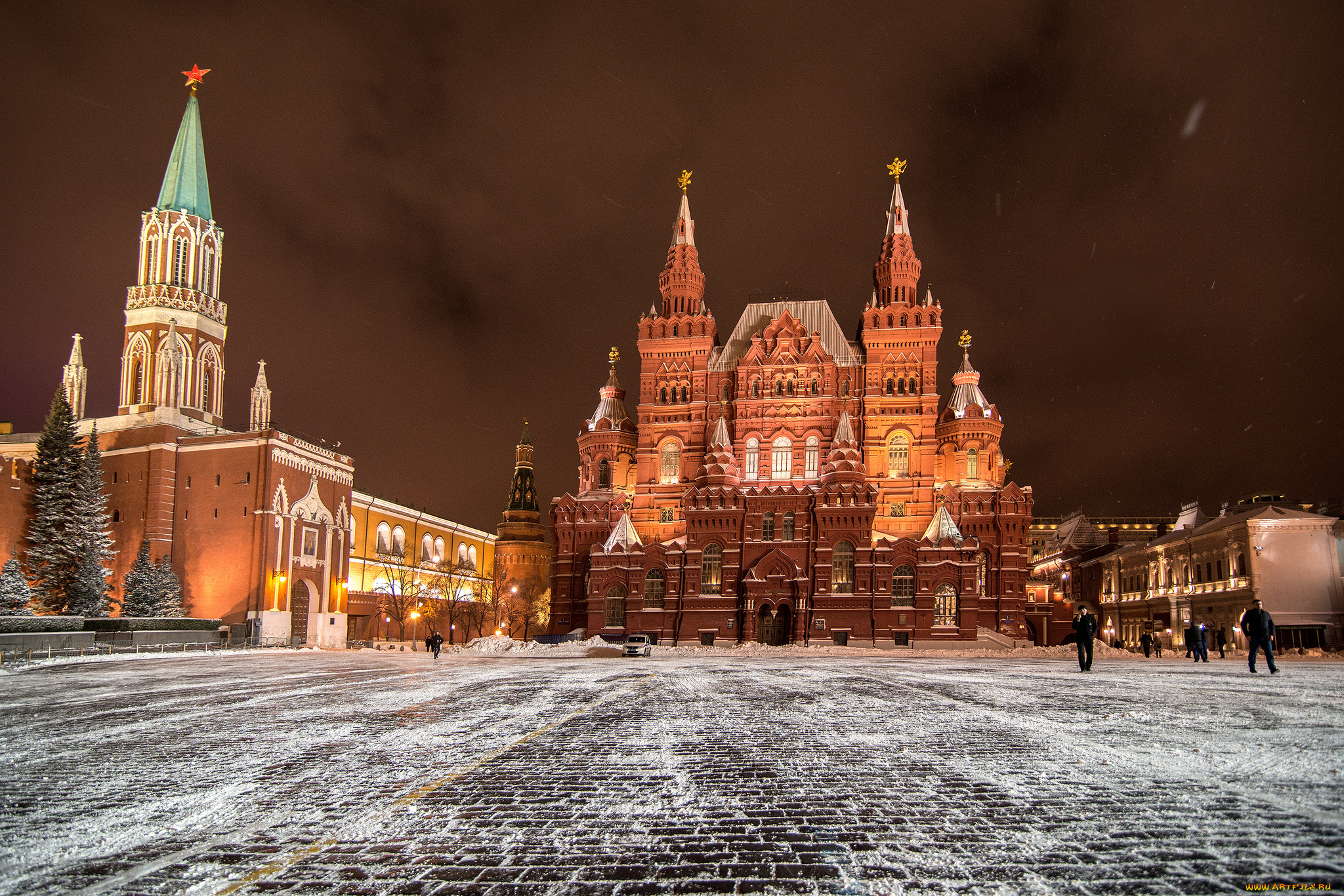 ночная красная площадь Москва загрузить