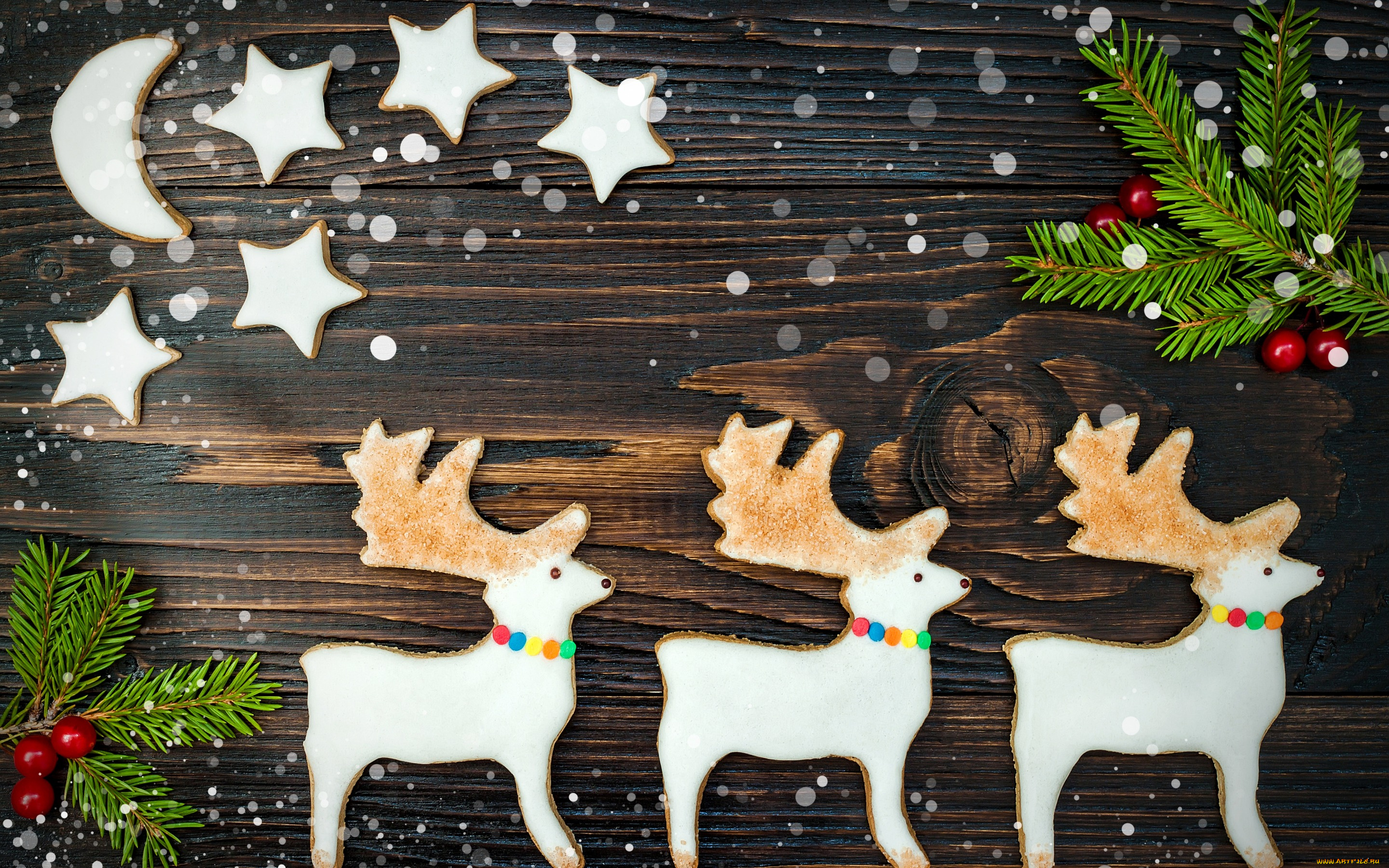 праздничные, фигурки, новый, год, рождество, звезды, выпечка, deer, сладкое, олени, cookies, christmas, sweet, baking, печенье