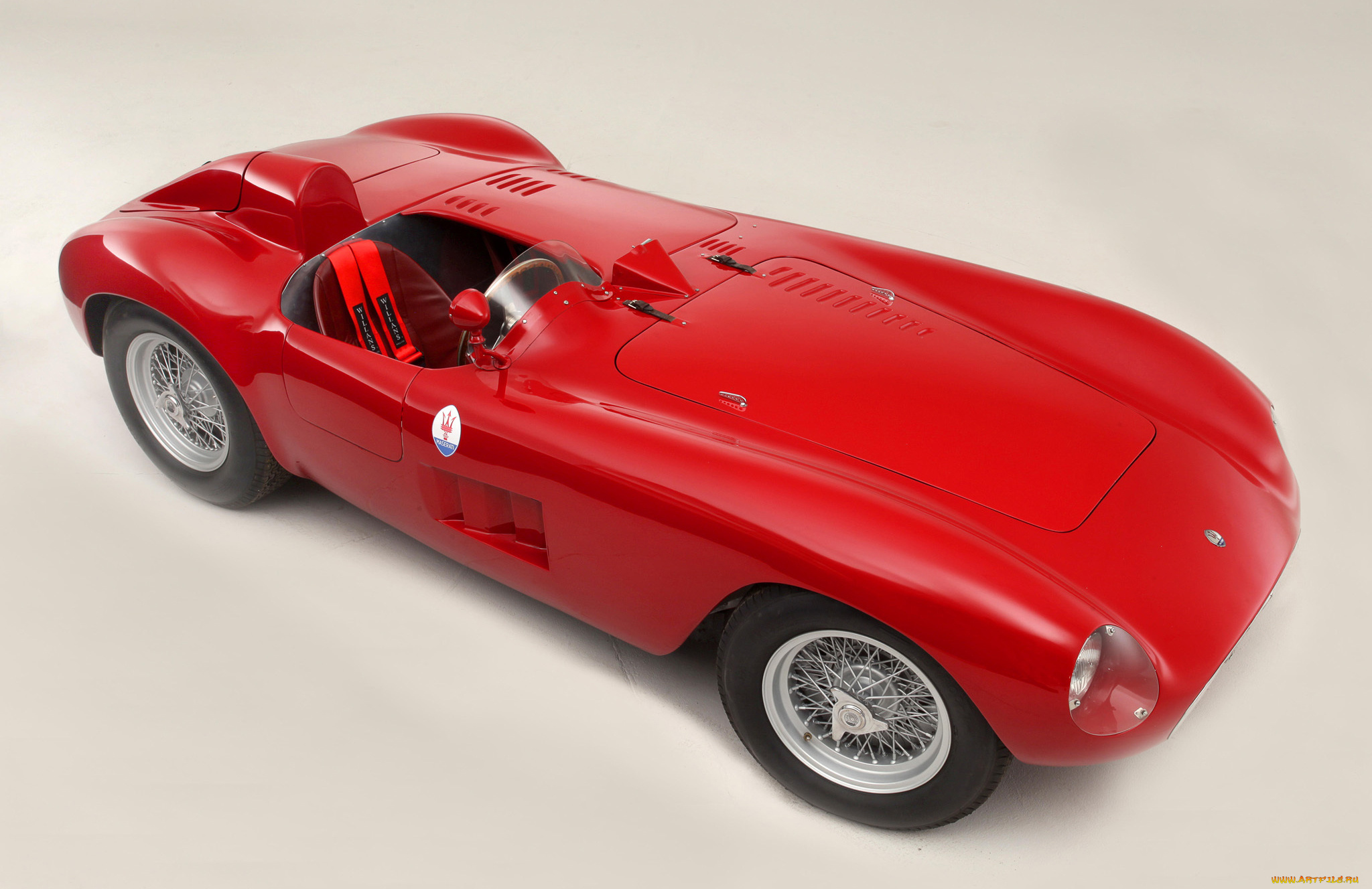 maserati, 300s, 1956, автомобили, maserati, 1956, 300s, красный