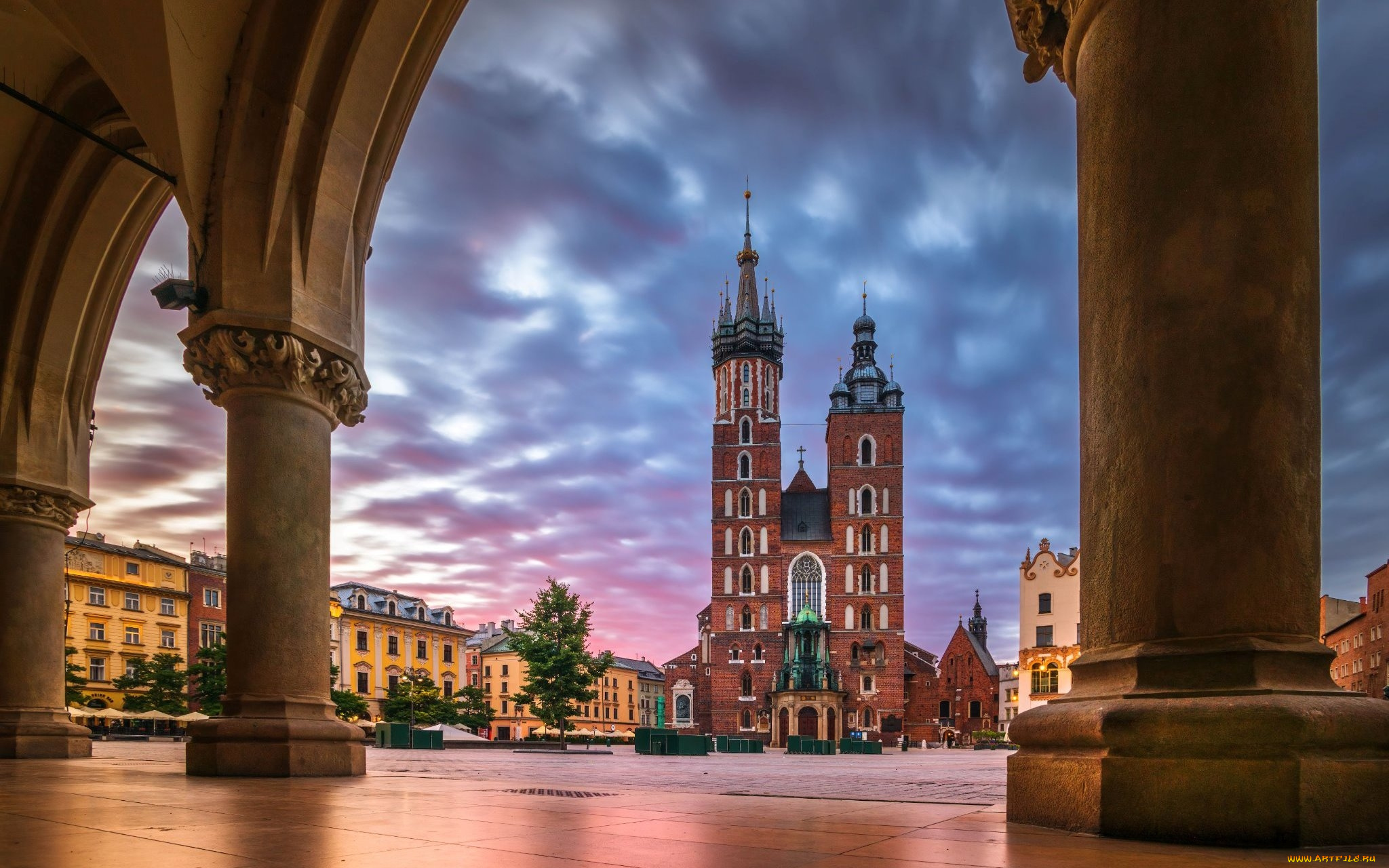 basilica, of, mary, central, market, города, краков, , польша, basilica, of, mary, central, market