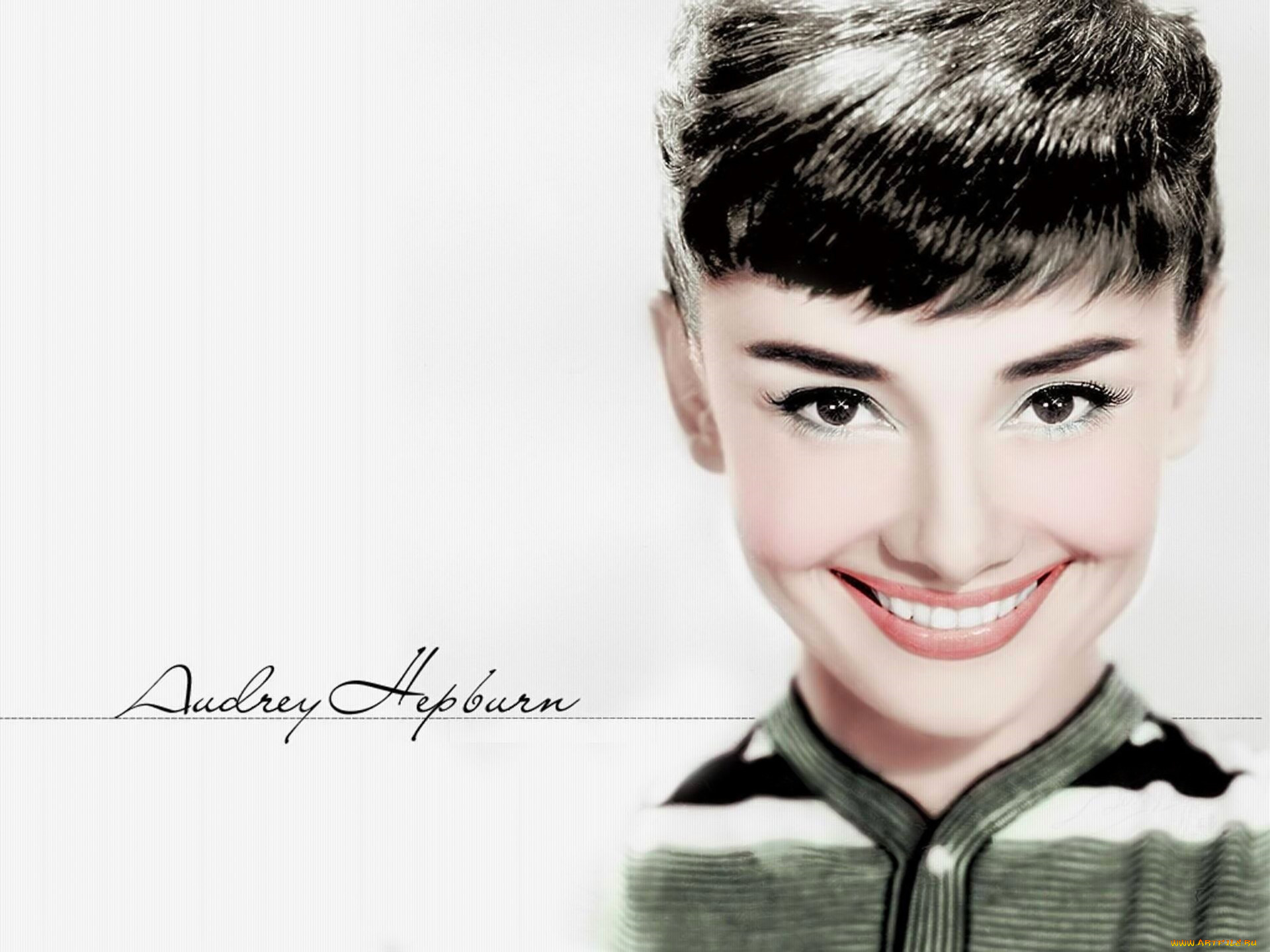 девушки, audrey, hepburn, актриса, брюнетка, лицо