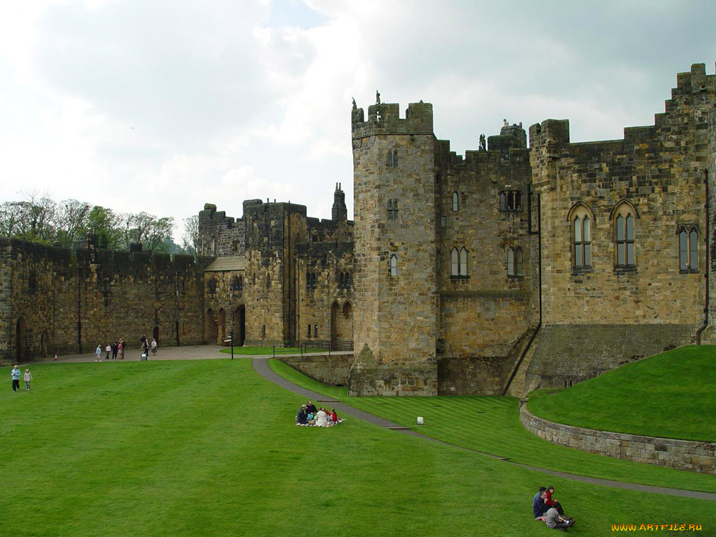 alnwick, castle, uk, города, дворцы, замки, крепости